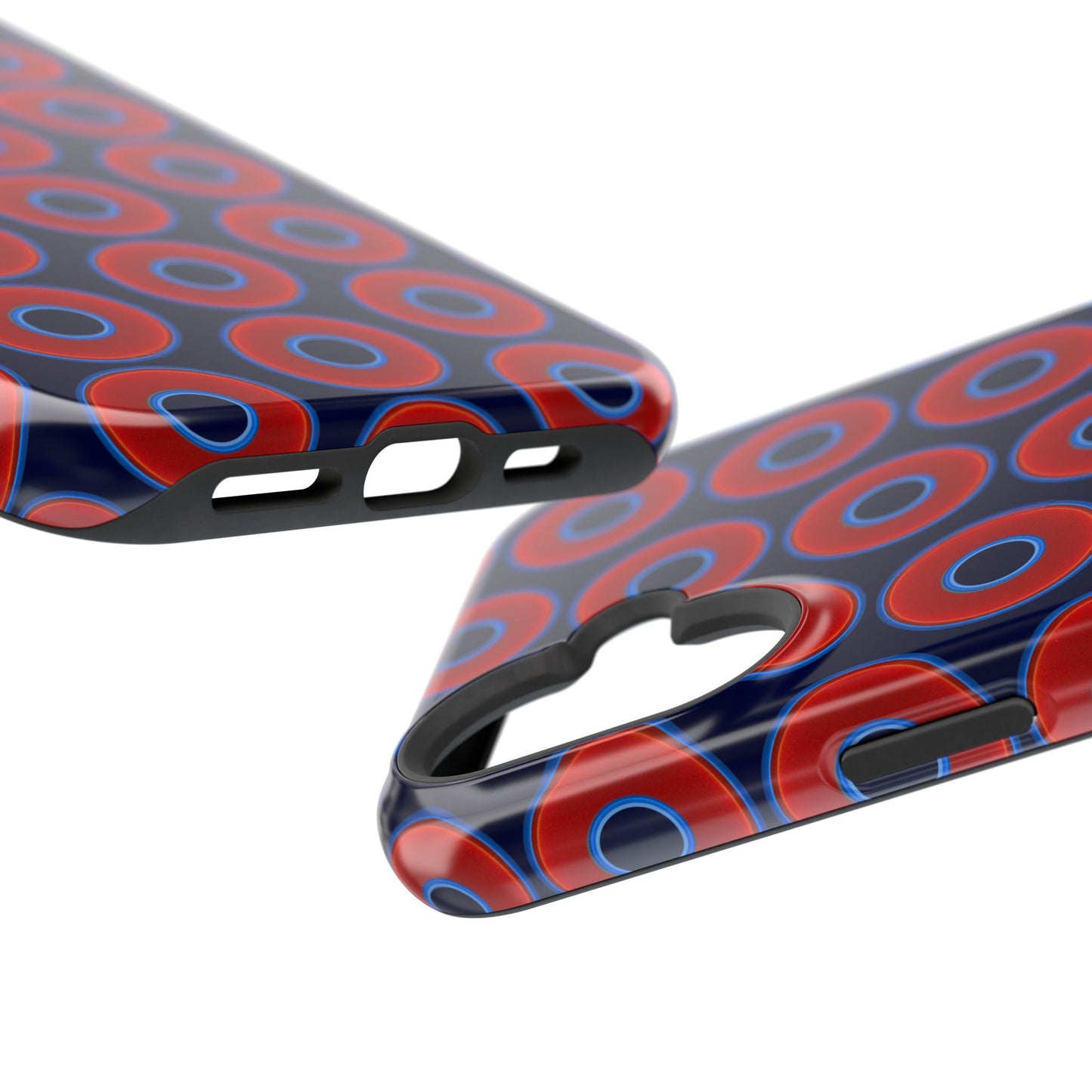 Copy of Magnetic Tough Donut Case - red vivid donut print w/midnight blue background