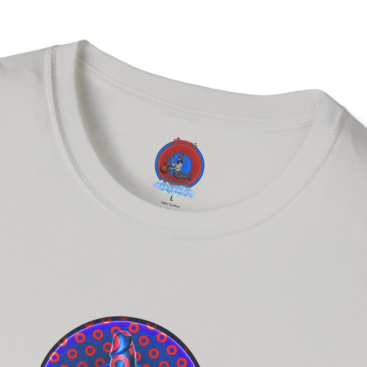 Classic Donut Tee - Unisex Soft-Style - "Sir Richard's Phamous Donut" - series 1.0  - variant 3 - red/blue paradox donut