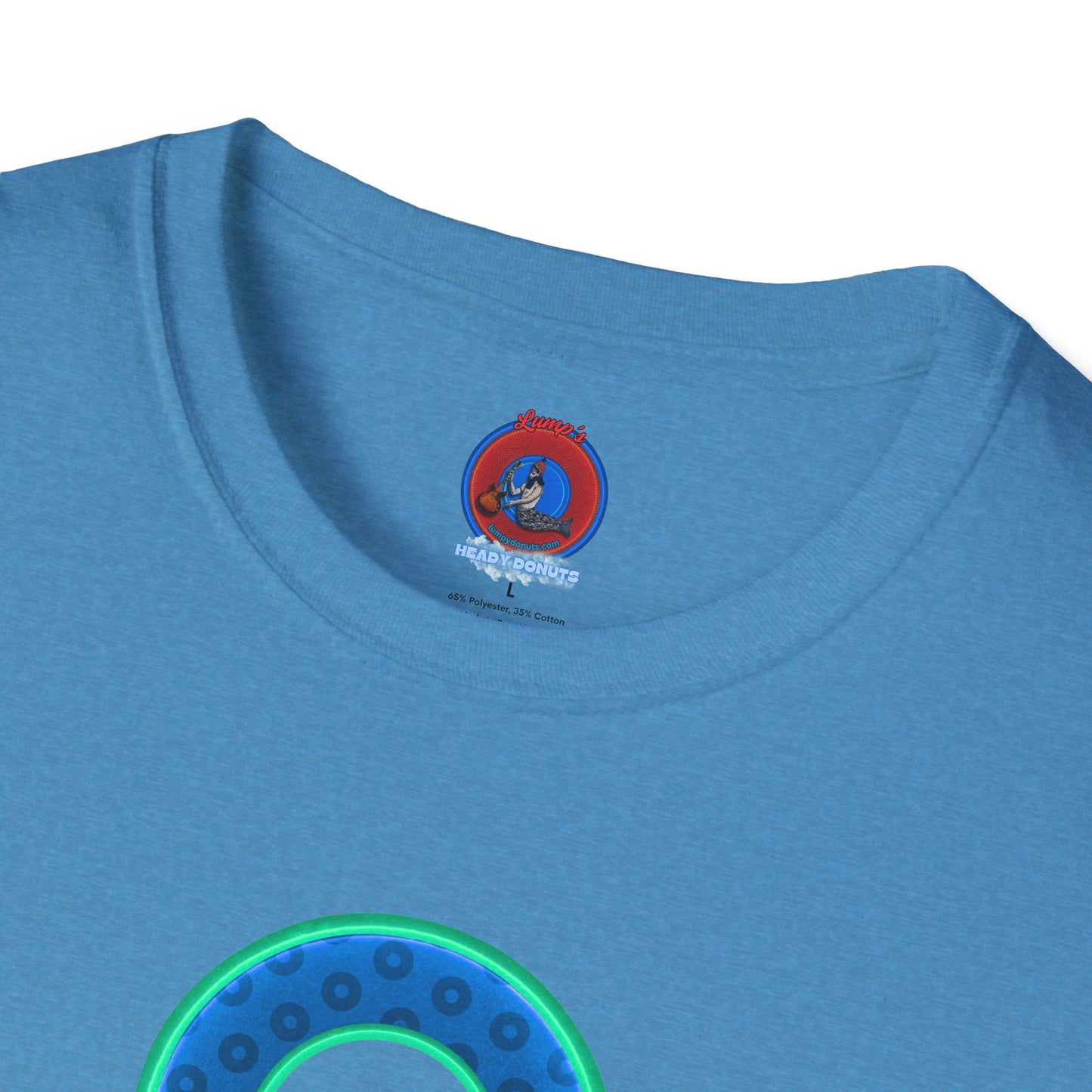 Plain Donuts/Unisex Soft-Style - "Plain Wide Mouthed Paradoxical Donuts" - royal blue/mint green donuts