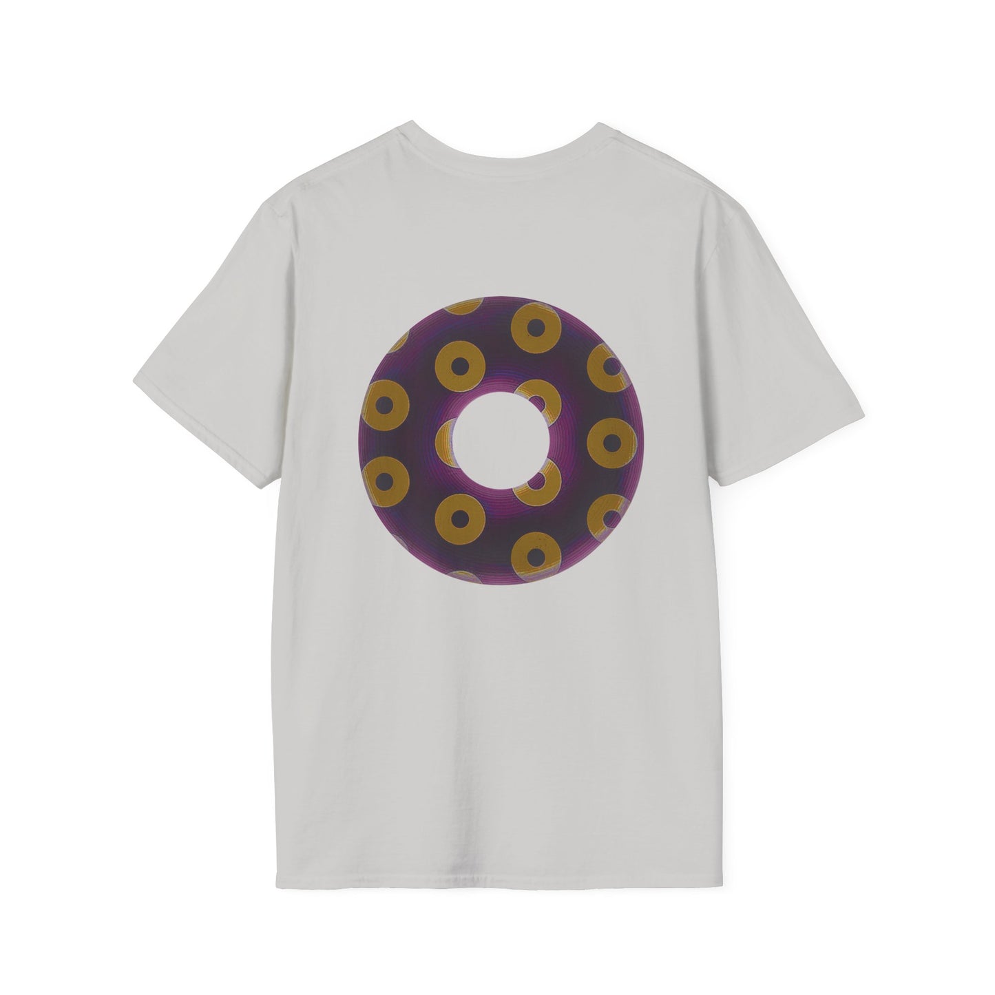 Plain Donuts/Unisex Soft-Style - "Plain Blimpy Paradoxical Donuts" - dark red-purple/dark yellow donuts