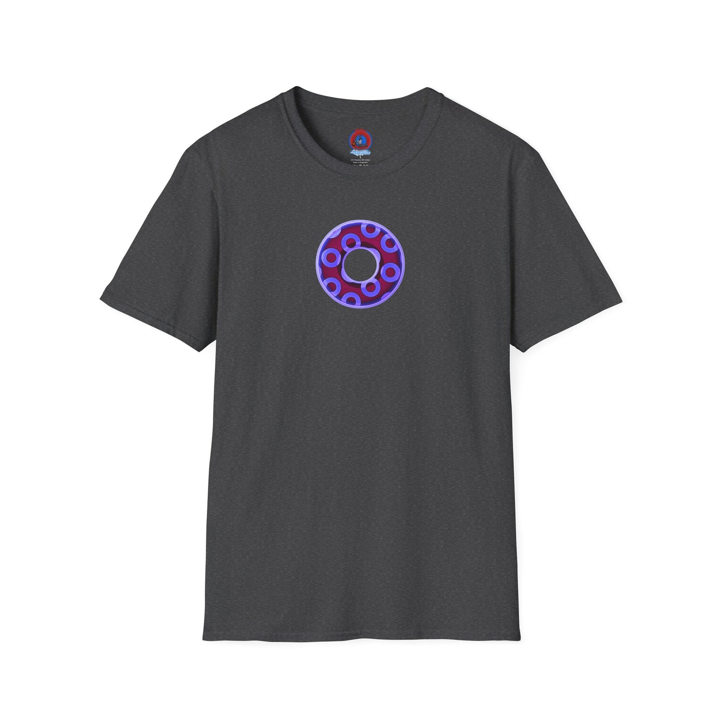Plain Donuts/Unisex Soft-Style - "Plain Rustic Paradoxical Donuts" - violet/dark purple donuts