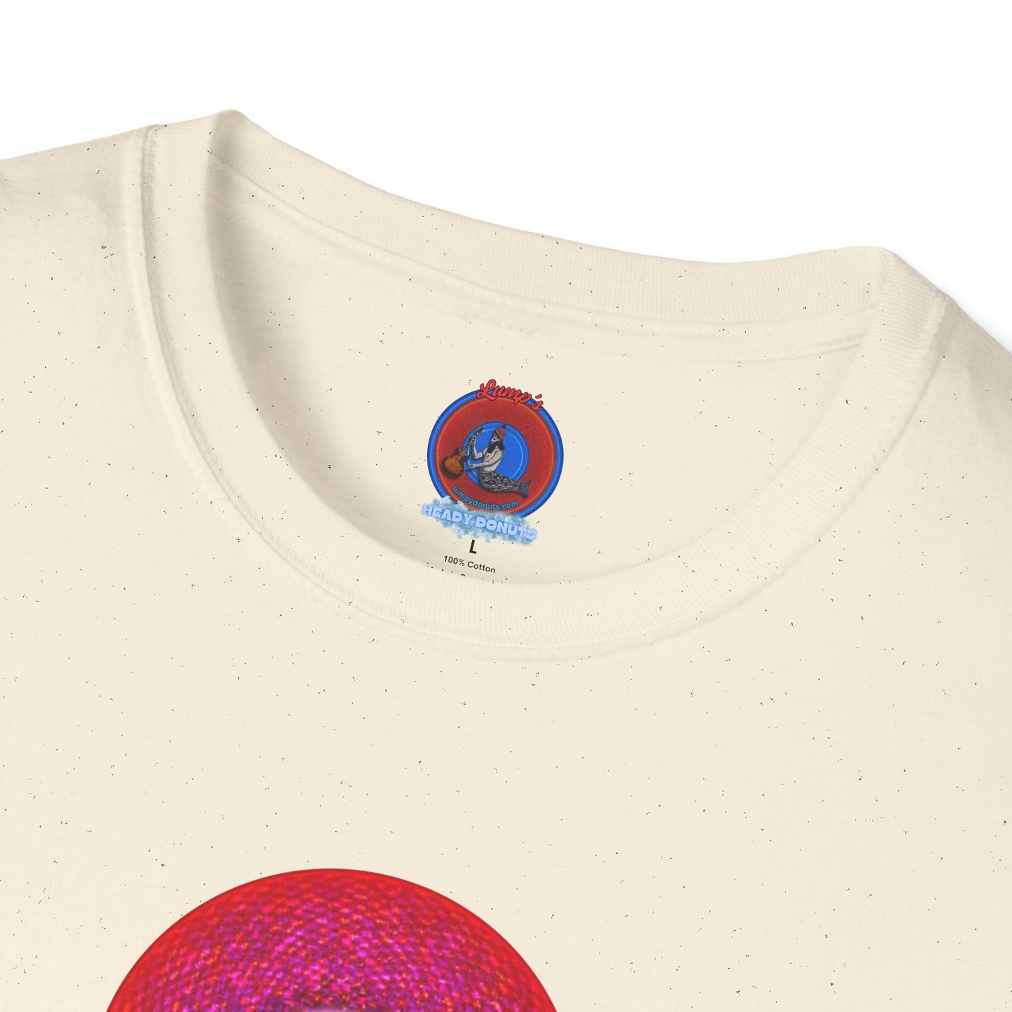 Classic Donut Tee - Unisex Soft-Style - "The Crystal Ballers Donut' - magenta pixilated donut