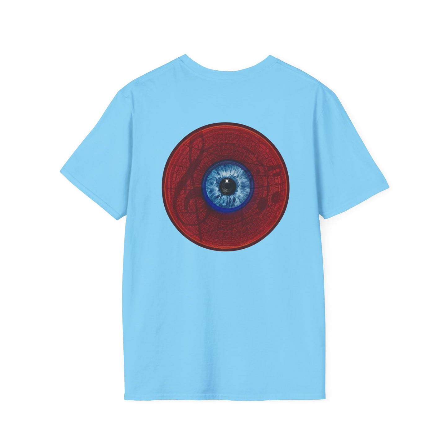 Classic Donut Tee - Unisex Soft-Style - "Peering through Your Opacity" - series 1.0 - red donut w/eye