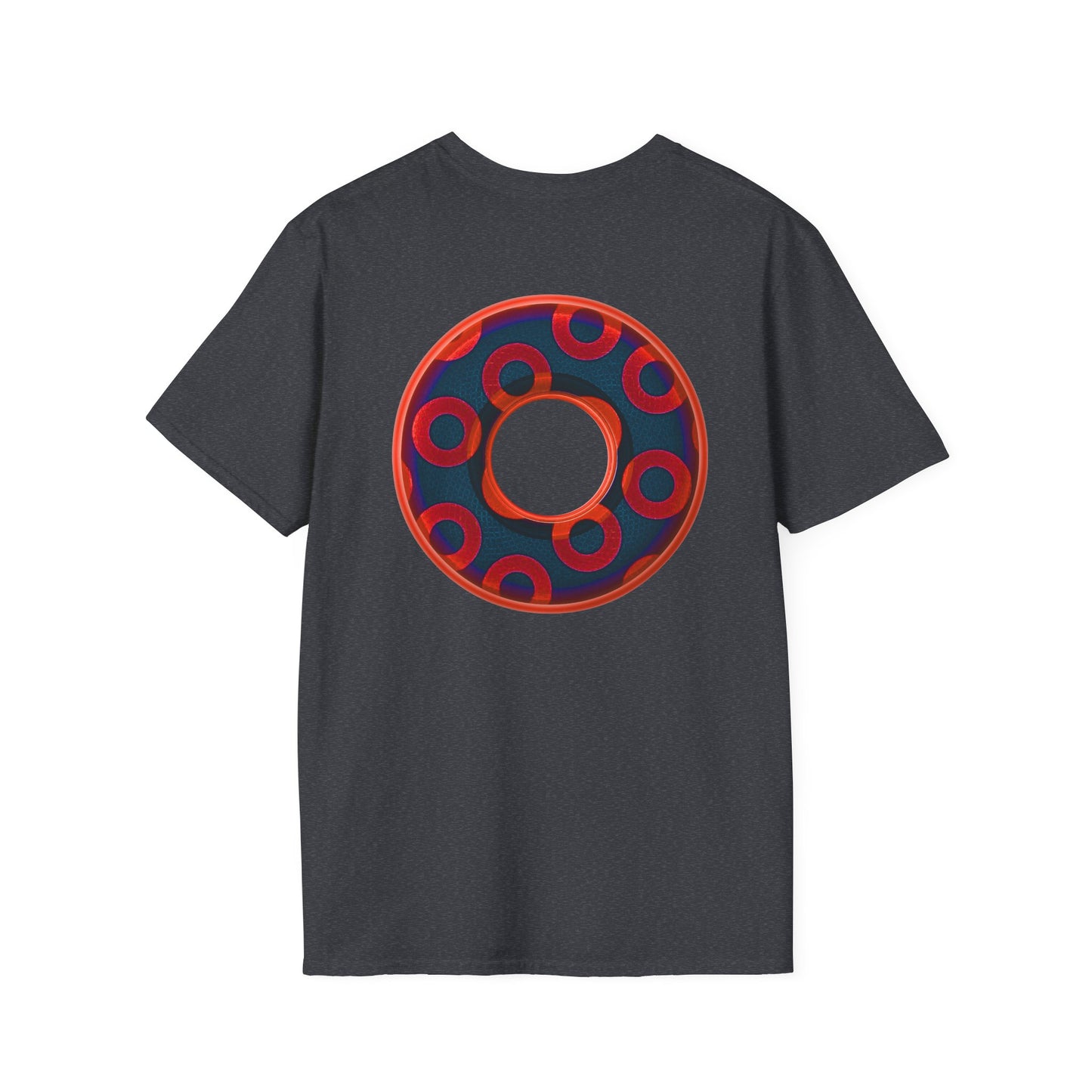 Plain Donuts/Unisex Soft-Style - "Plain Rustic Paradoxical Donuts" - red/navy blue donuts