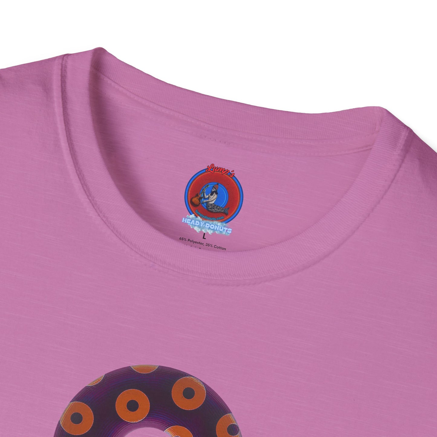 Plain Donuts/Unisex Soft-Style - "Plain Blimpy Paradoxical Donuts" - dark red-purple/orange donuts