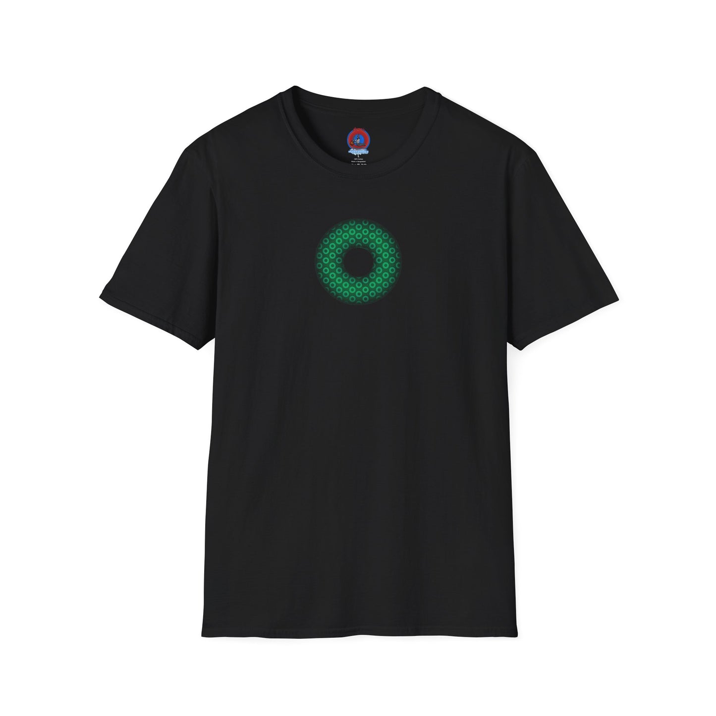 Plain Donuts/Unisex Soft-Style - "Plain Paradoxical Grided Donuts" - green/dark green donuts