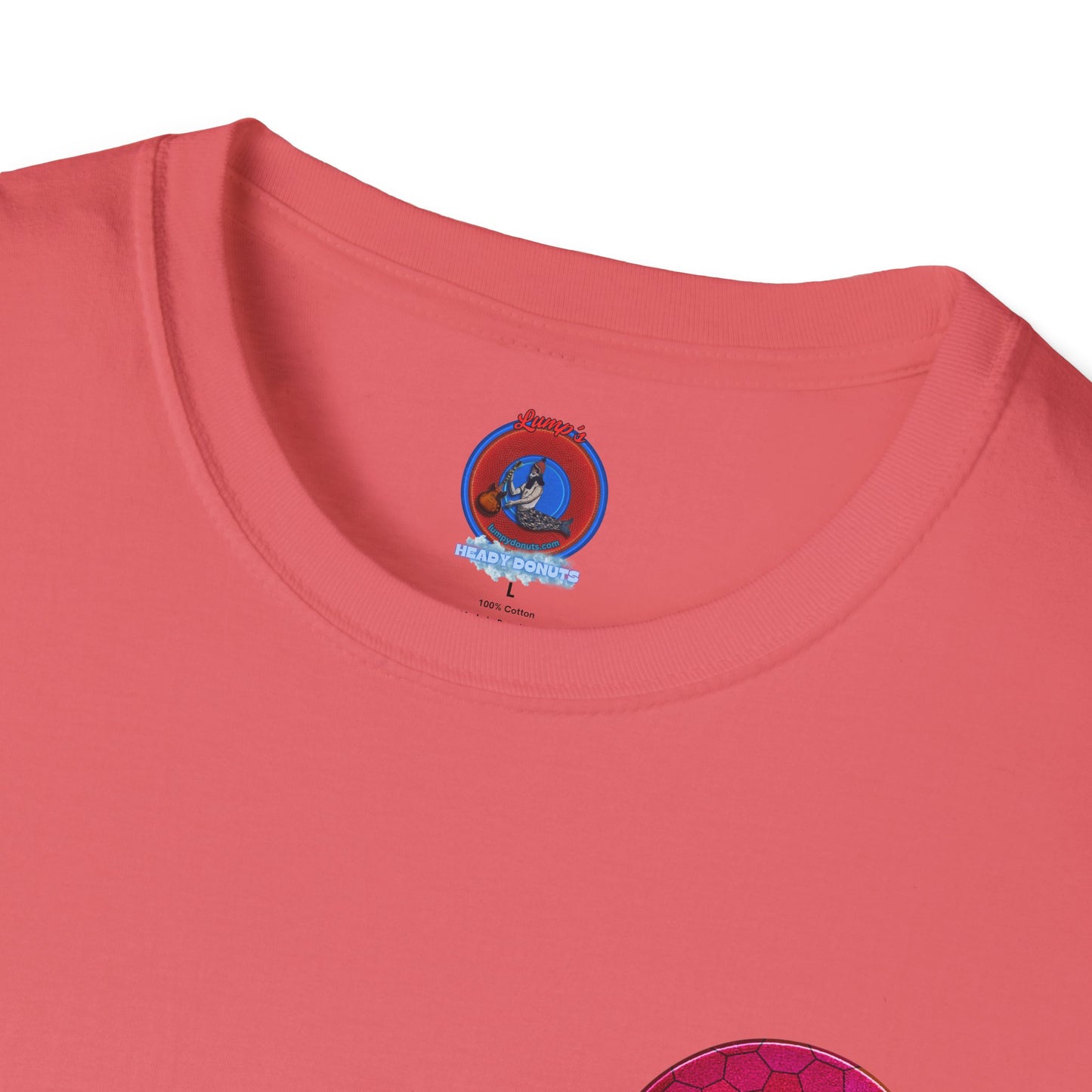 Classic Donut Tee - Unisex Soft-Style - "Dr. Albert Hofmann's Favorite Donut" - series 1.0  - variant 2 - magenta hexadonut