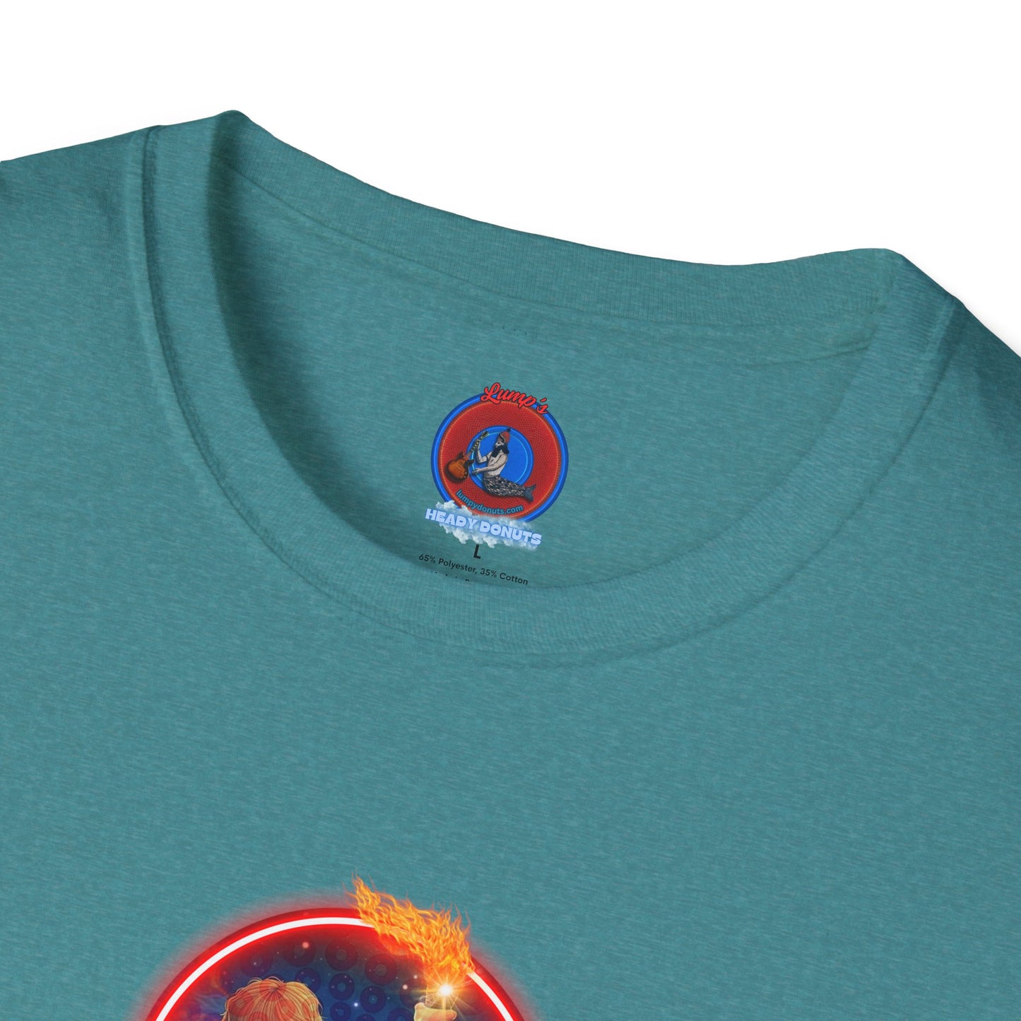 Classic Donut Tee - Unisex Soft-Style - "Torchbearer's Donut " - red donut