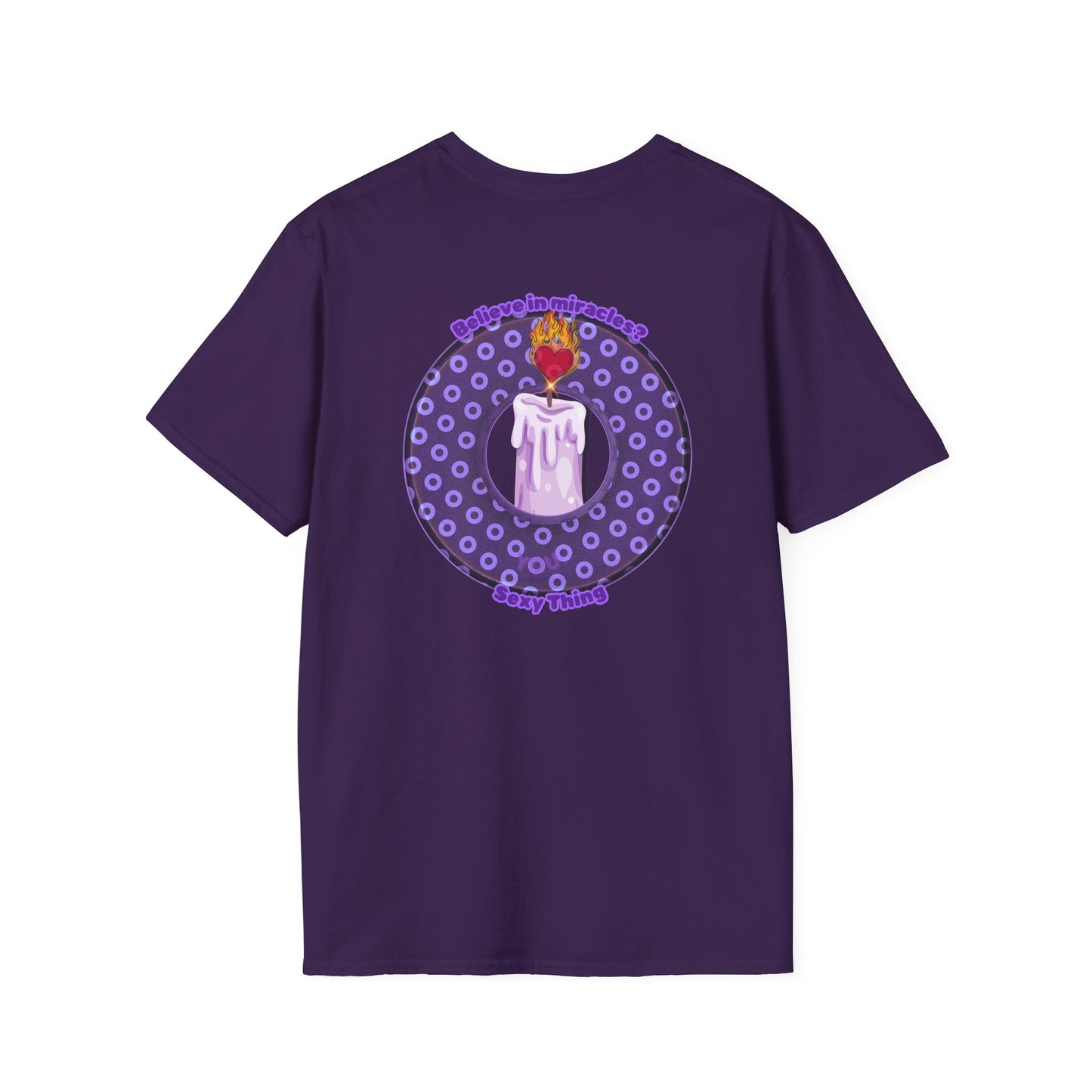 Classic Donut Tee - Unisex Soft-Style - "Donuts for Sexy Things" - electric purple/light purple paradox donut