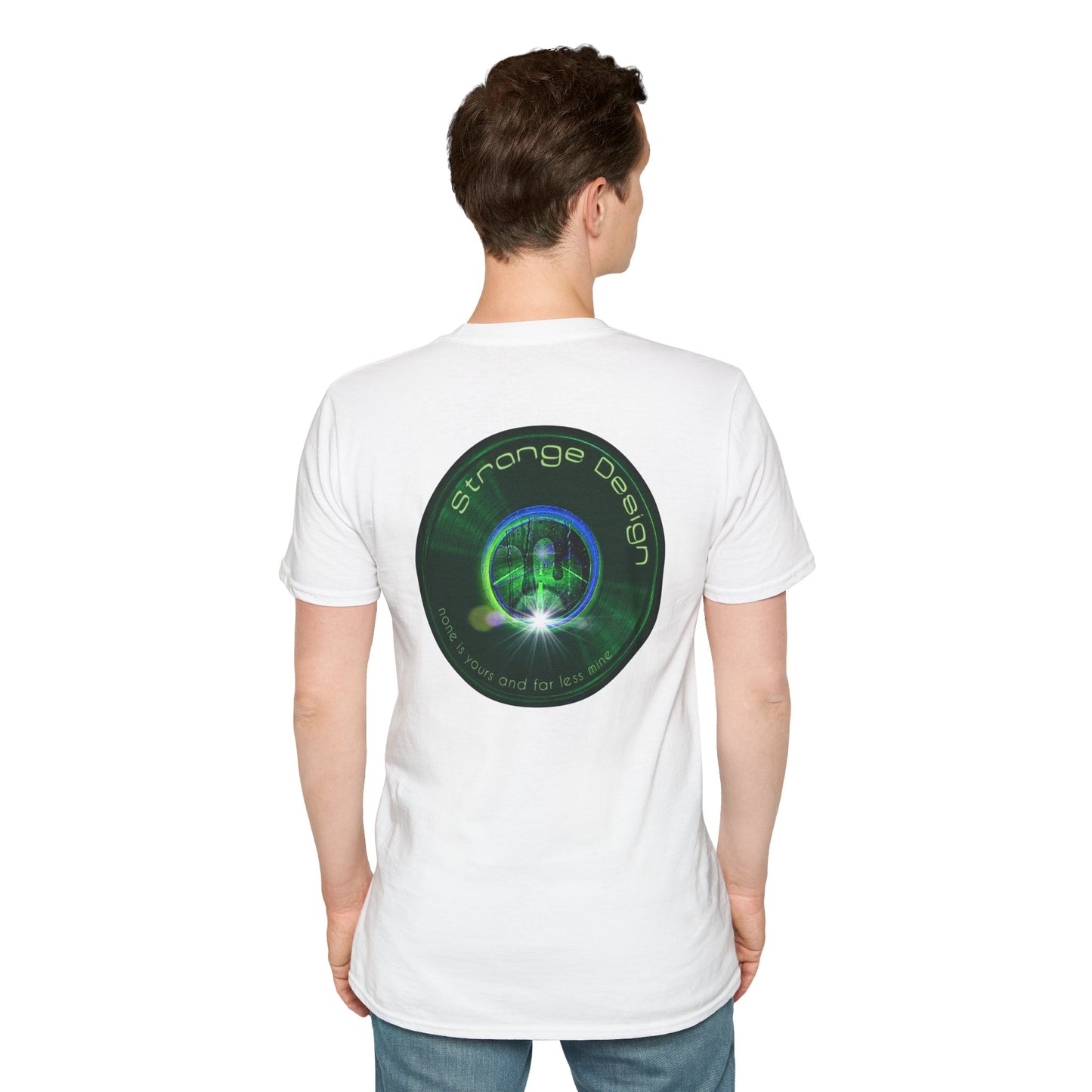 Classic Donut Tee - Unisex Soft-Style - "The Strangely Designed Donut Tee" - series 1.0 - green donut