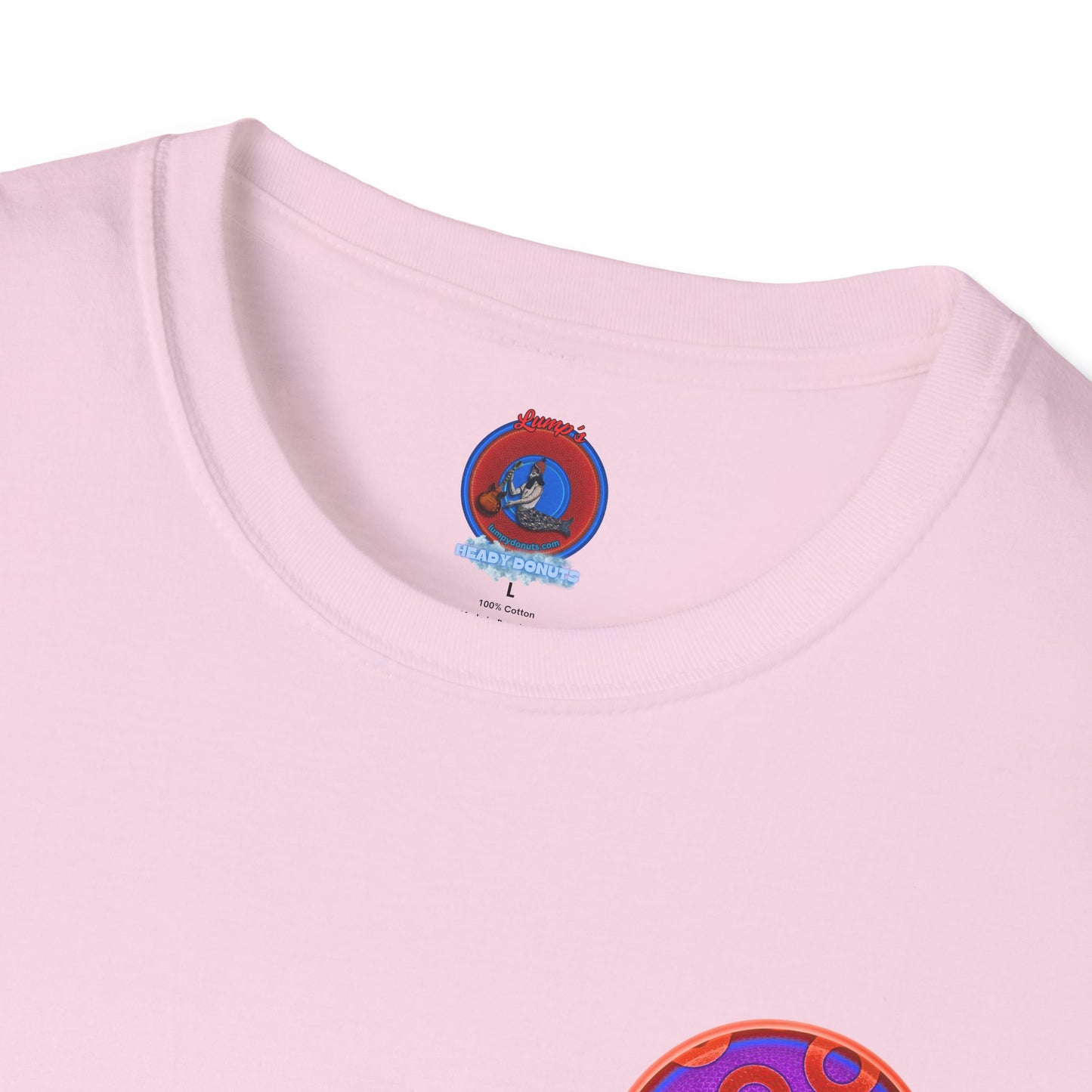 Classic Donut Tee - Unisex Soft-Style - "Wooked Cream - YEMSG Donut " -purple/red rustic paradox donut - variant 6