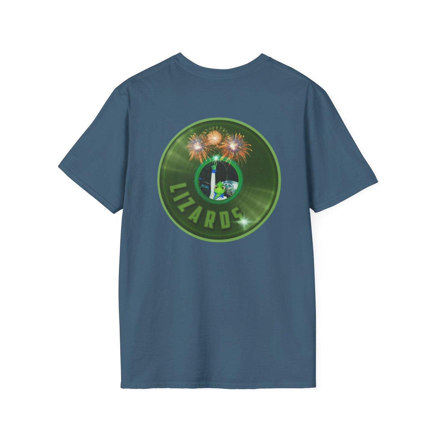 Classic Donut Tee - Unisex Soft-Style - "Rutherford's Staying Alive" - series 1.0 - variant 1 - green donut