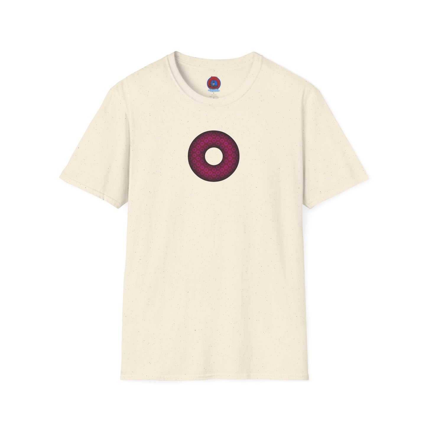 Plain Donuts/Unisex Soft-Style - "Plain Paradoxical Grided Donuts" - dark magenta/burgundy donuts