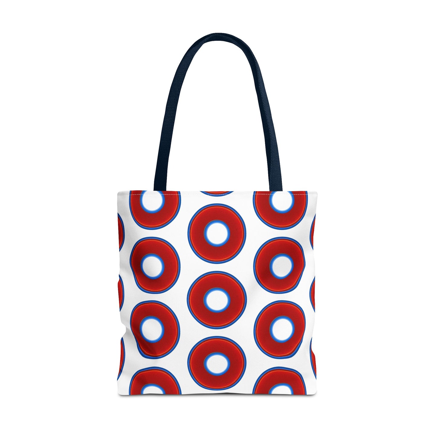 Lumpy Beach/Tote Bag - red vivid donuts w/white background