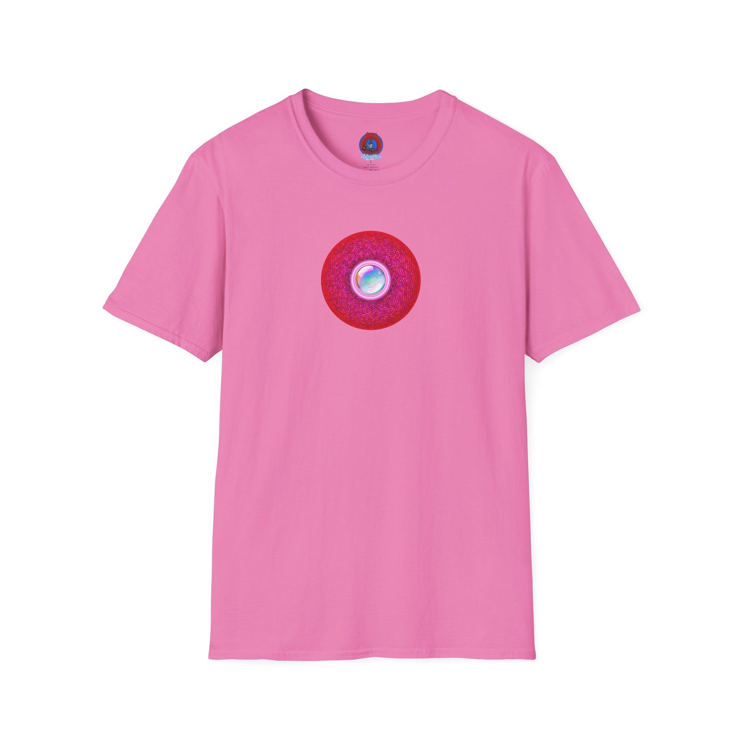 Classic Donut Tee - Unisex Soft-Style - "The Crystal Ballers Donut' - magenta pixilated donut