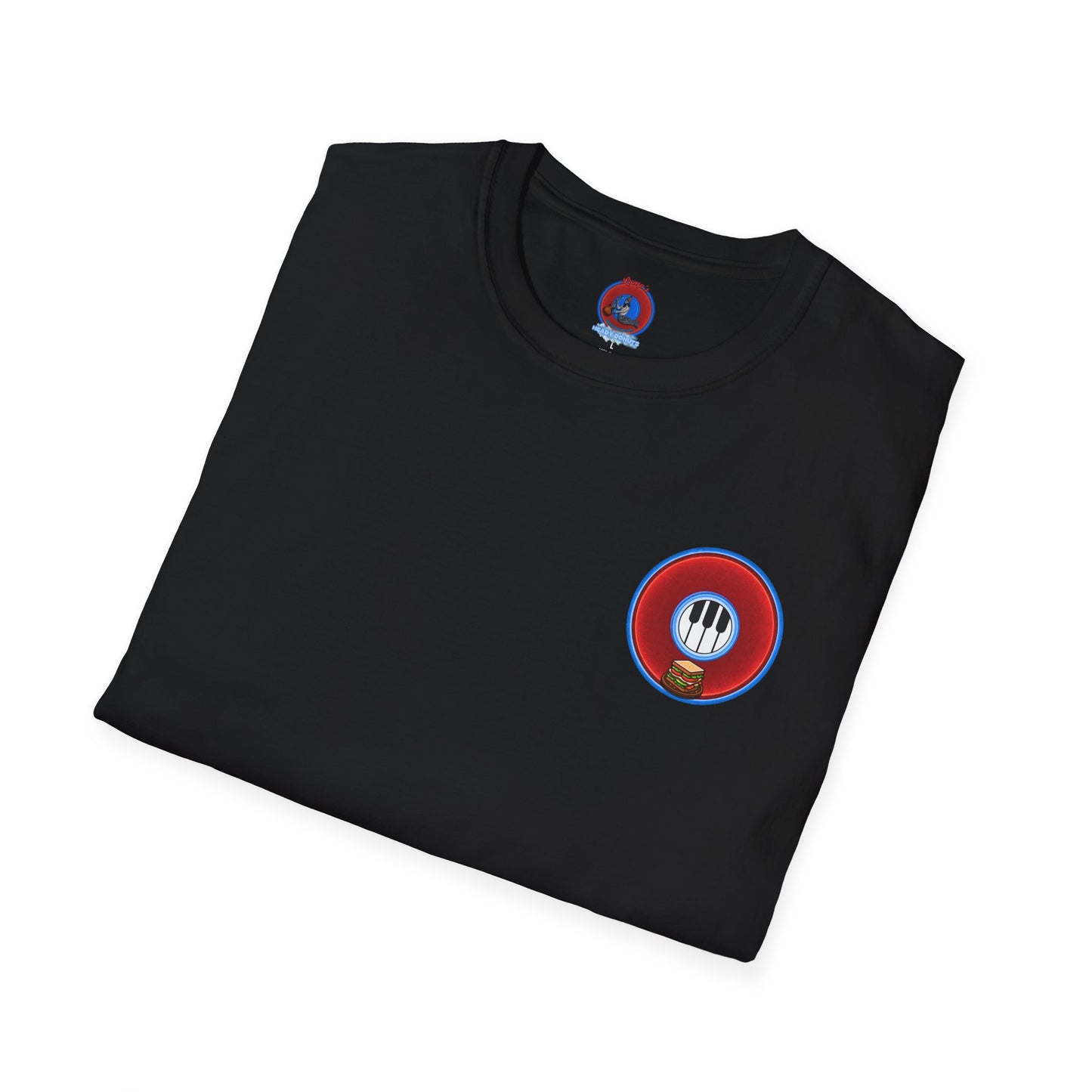 Classic Donut Tee - Unisex Soft-Style - "Rage Side Donut" - vivid red donut - variant 2