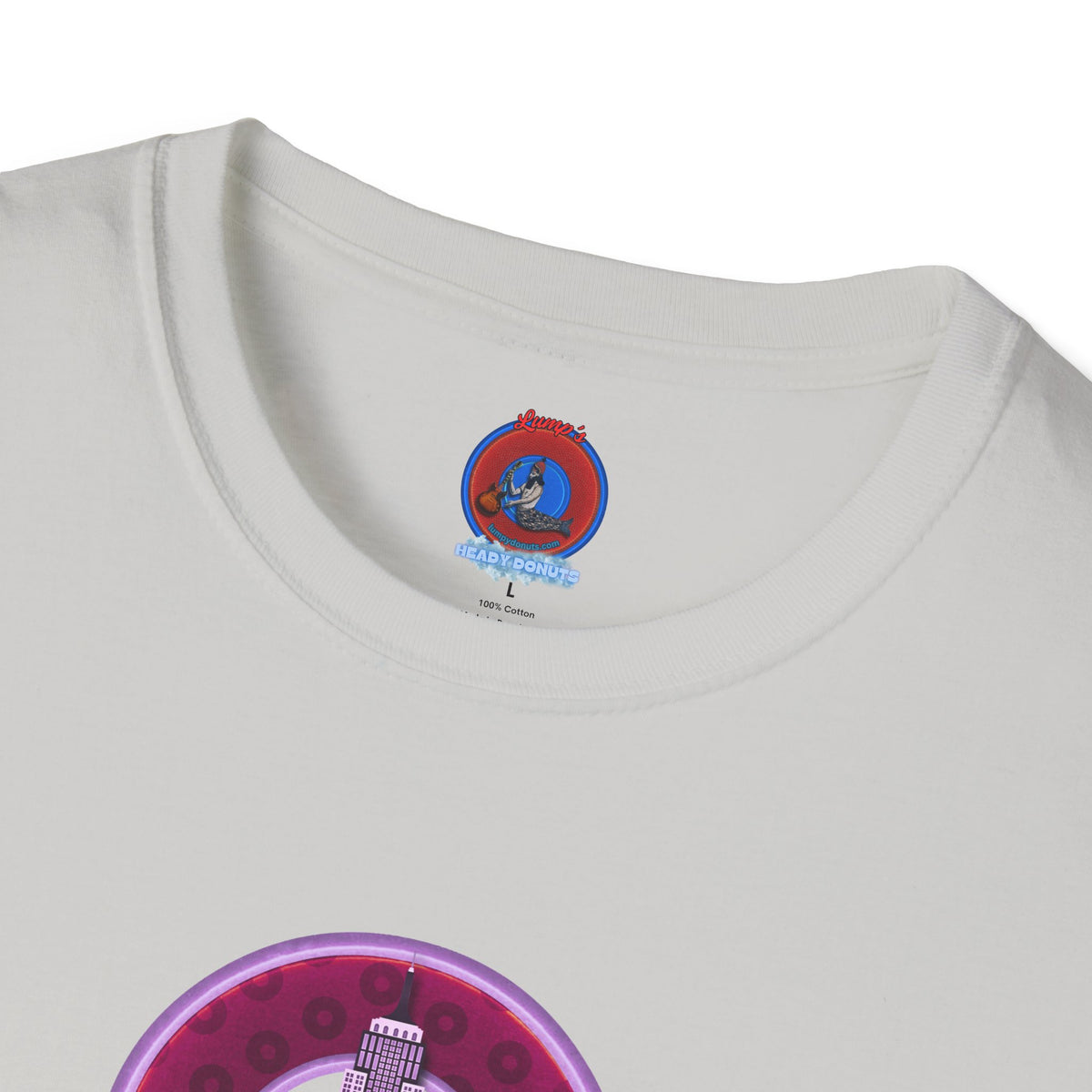 Classic Donut Tee - Unisex Soft-Style - "Simple Prep Donuts" - widemouthed purple/light purple donut