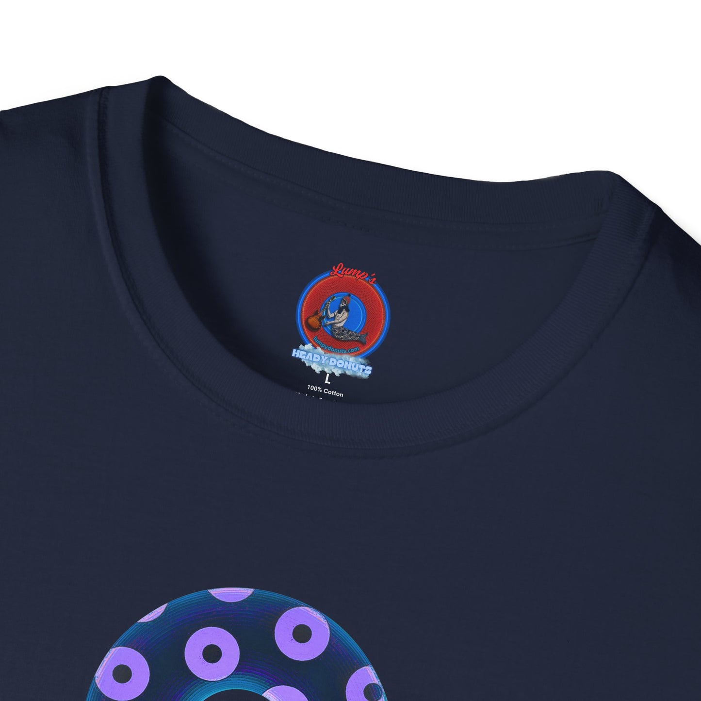 Plain Donuts/Unisex Soft-Style - "Plain Blimpy Paradoxical Donuts" - dark blue/light purple donuts