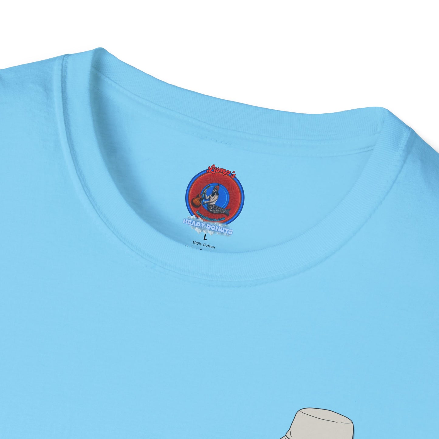 Classic Donut Tee - Unisex Soft-Style - "Gonzo Donut - Fear and Loathing in Gamehendge" - vivid red donut