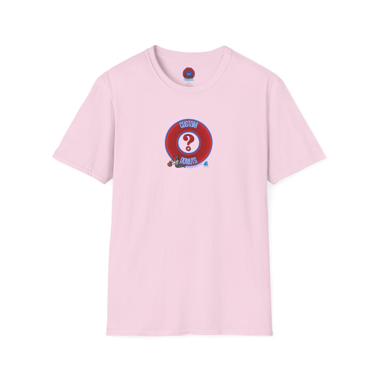 Classic Donut Tee - Unisex Soft-Style - "Example: Custom Donut Tee" - vivid red dirt mall donut