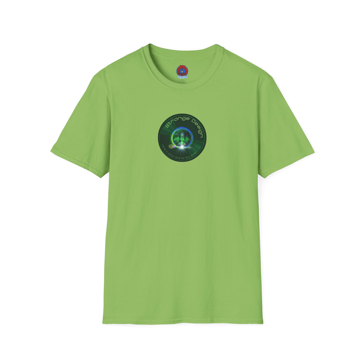 Classic Donut Tee - Unisex Soft-Style - "The Strangely Designed Donut Tee" - series 1.0 - green donut