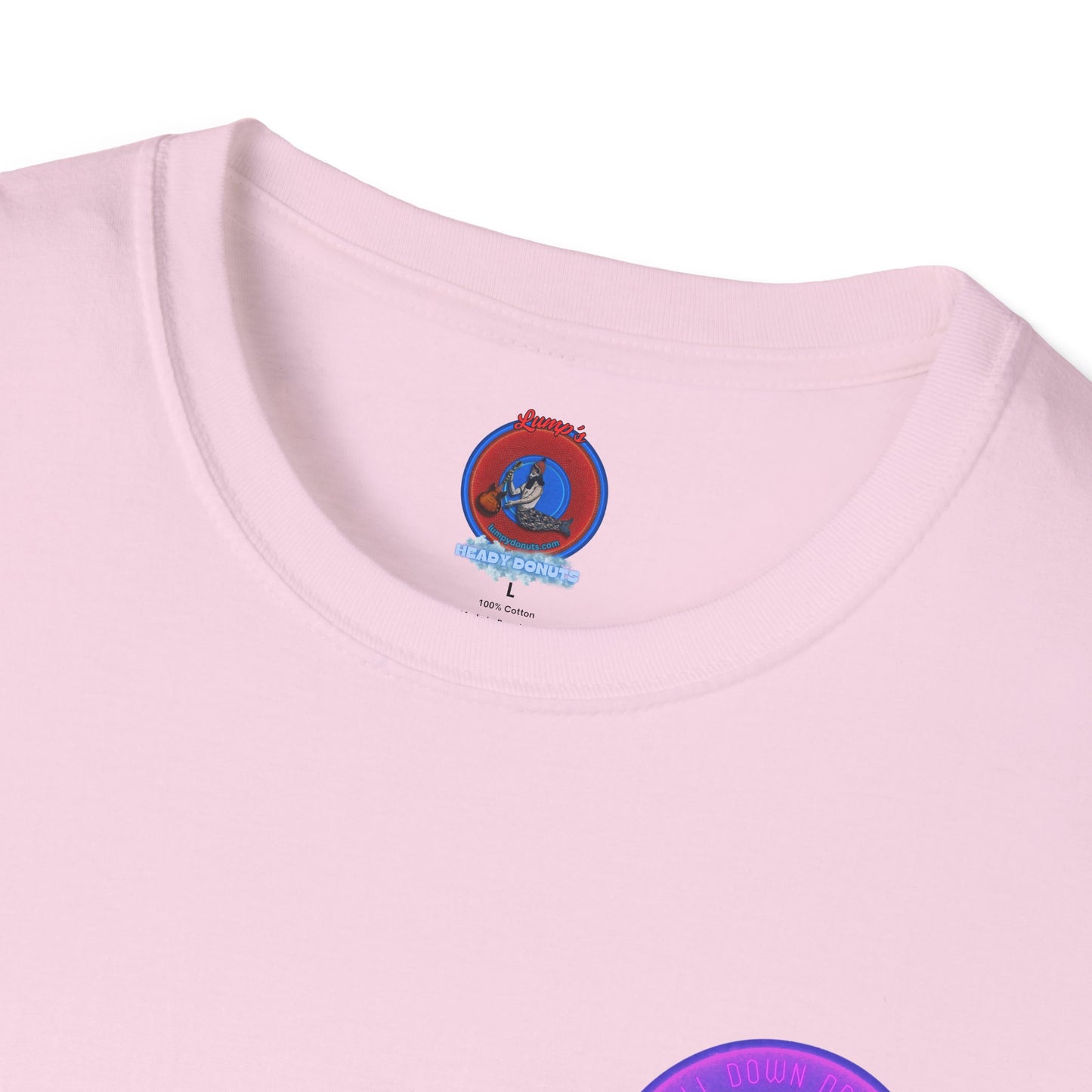Classic Donut Tee - Unisex Soft-Style - "The Loving Donut" - series 1.0  - pink/purple donut [*Charity Donut]