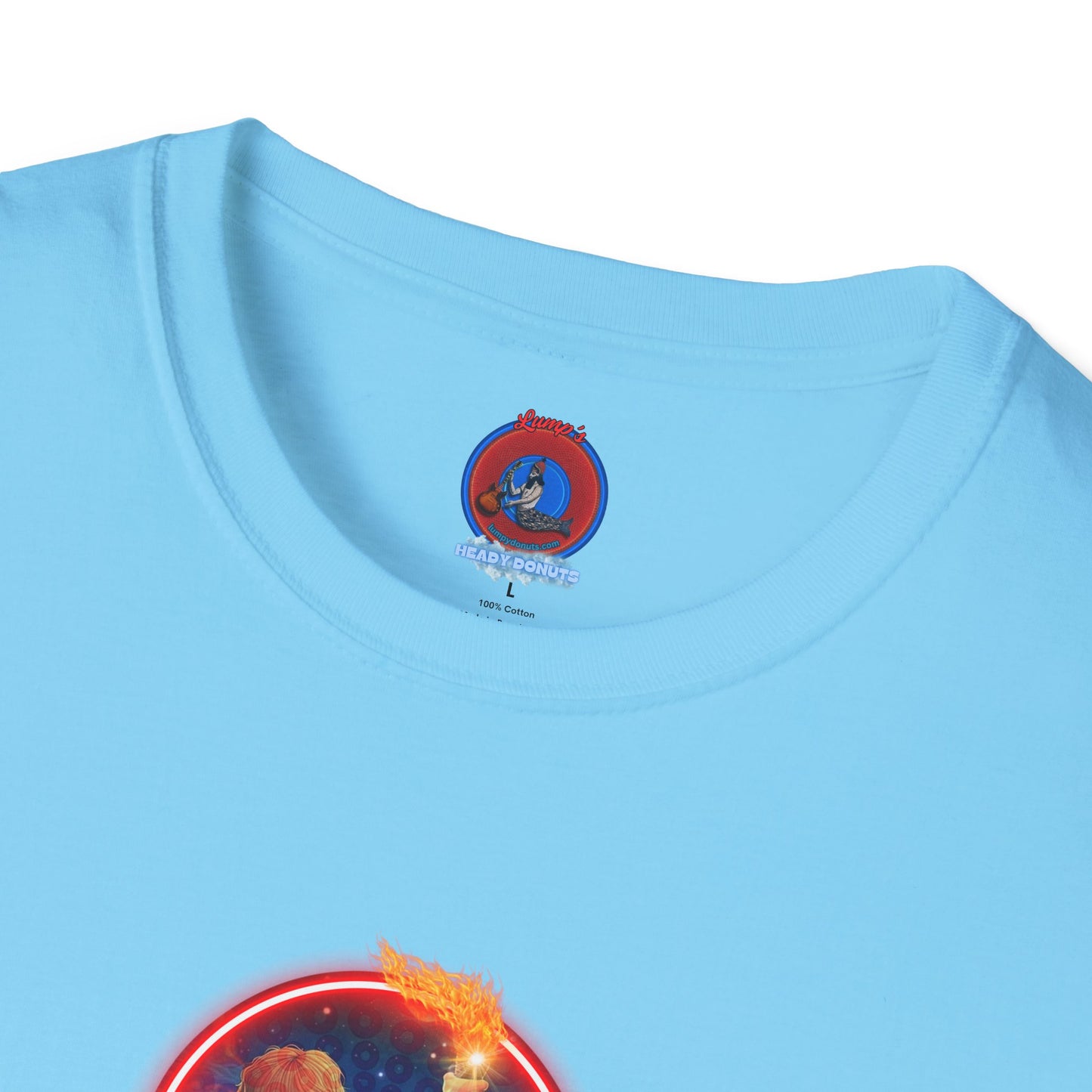 Classic Donut Tee - Unisex Soft-Style - "Torchbearer's Donut " - red donut