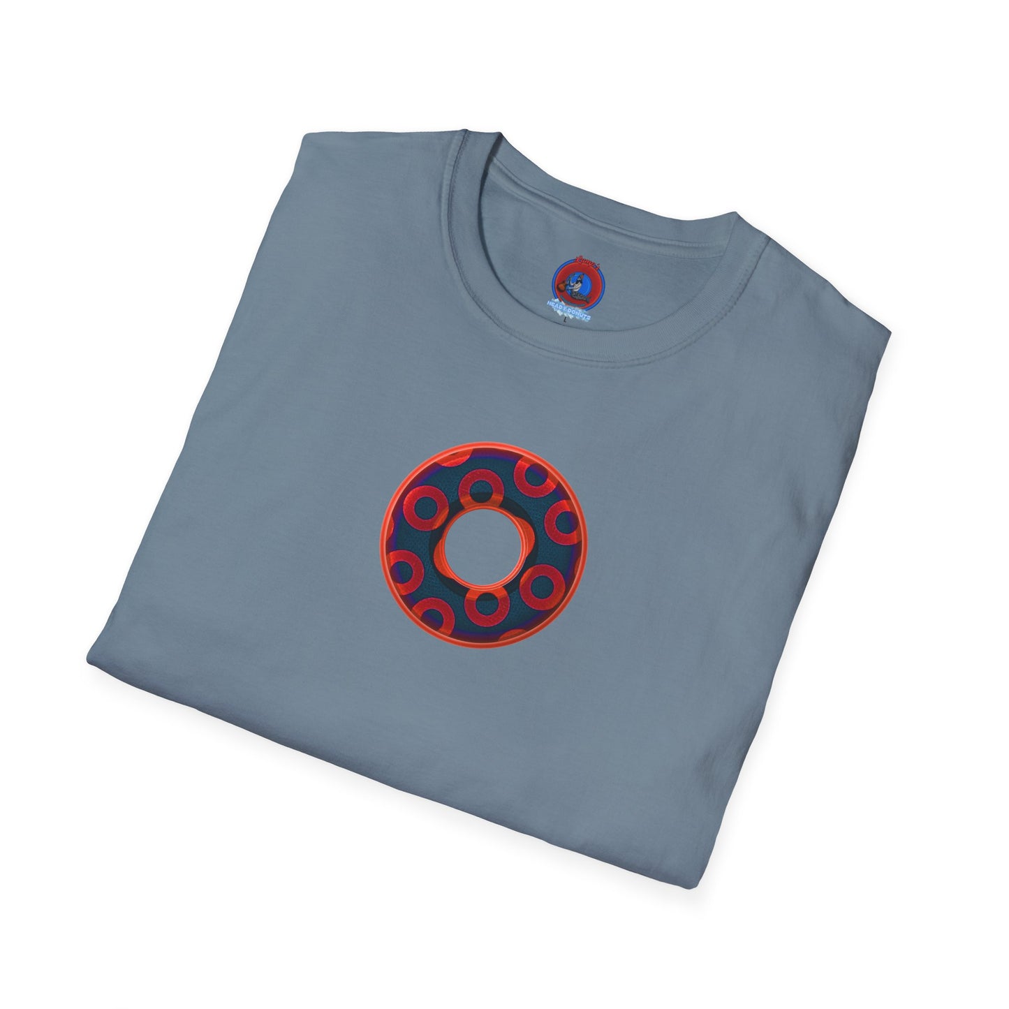 Plain Donuts/Unisex Soft-Style - "Plain Rustic Paradoxical Donuts" - red/navy blue donuts