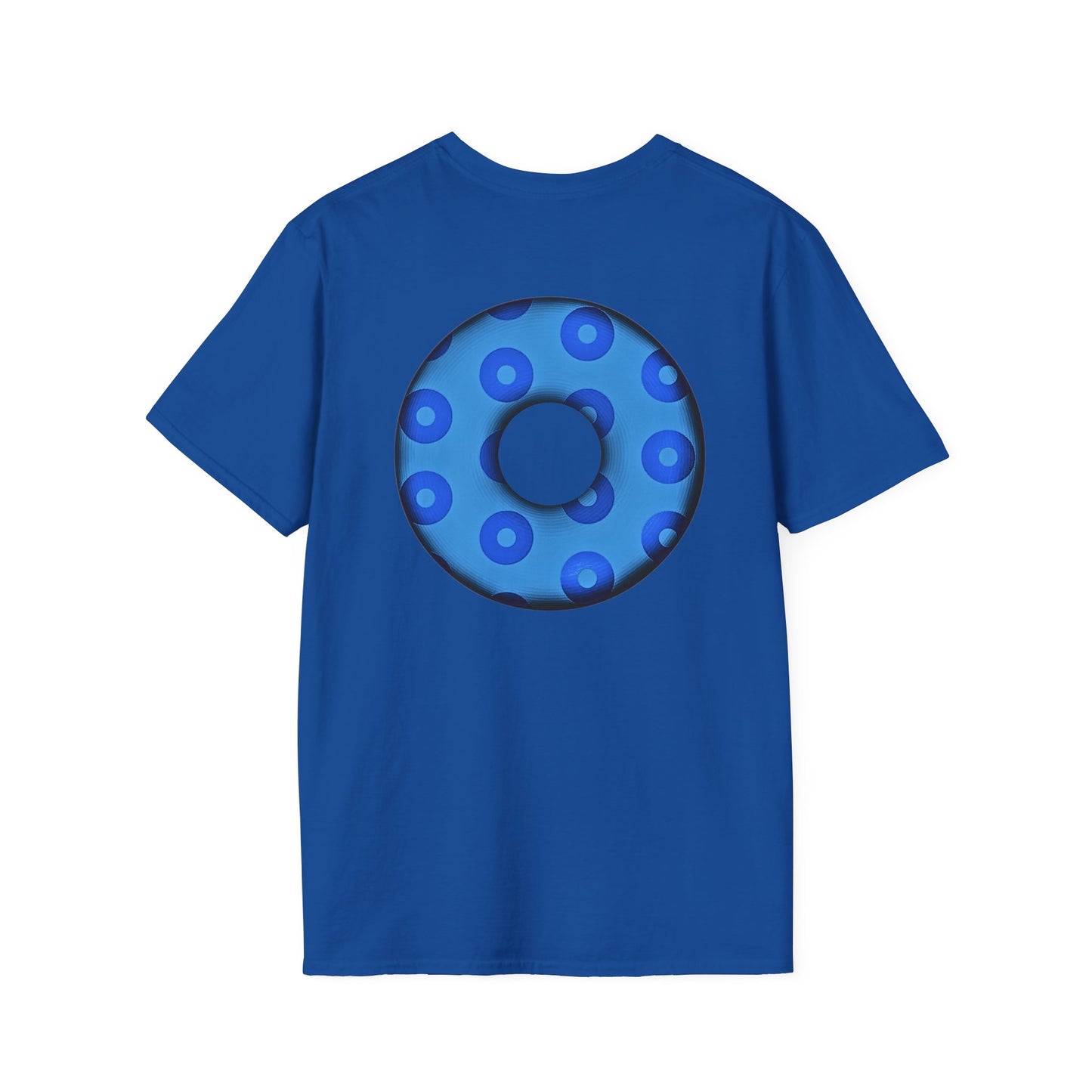 Plain Donuts/Unisex Soft-Style - "Plain Blimpy Paradoxical Donuts" - blue/light blue donuts