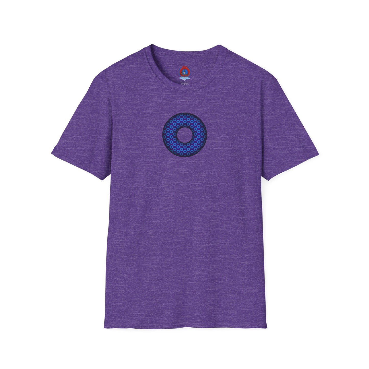 Plain Donuts/Unisex Soft-Style - "Plain Paradoxical Grided Donuts" - light blue/purple donuts