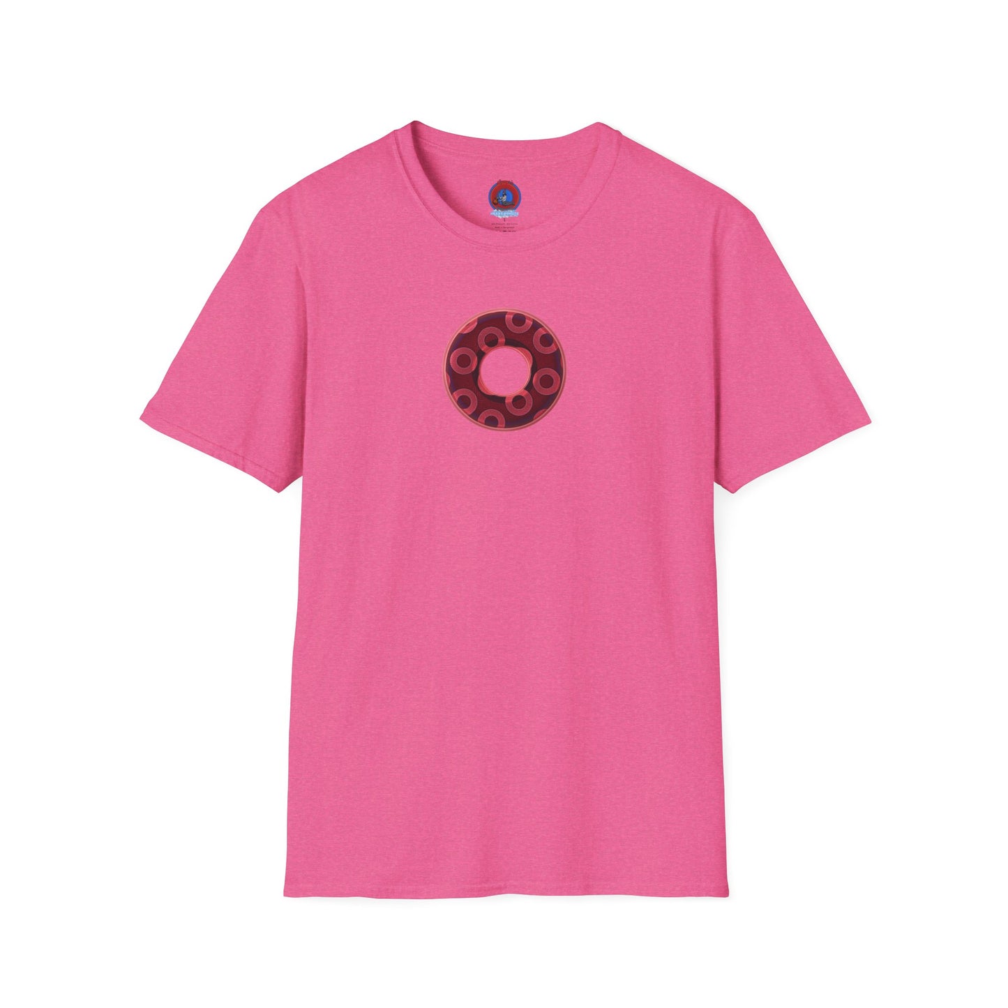 Plain Donuts/Unisex Soft-Style - "Plain Rustic Paradoxical Donuts" - magenta/burgundy donuts