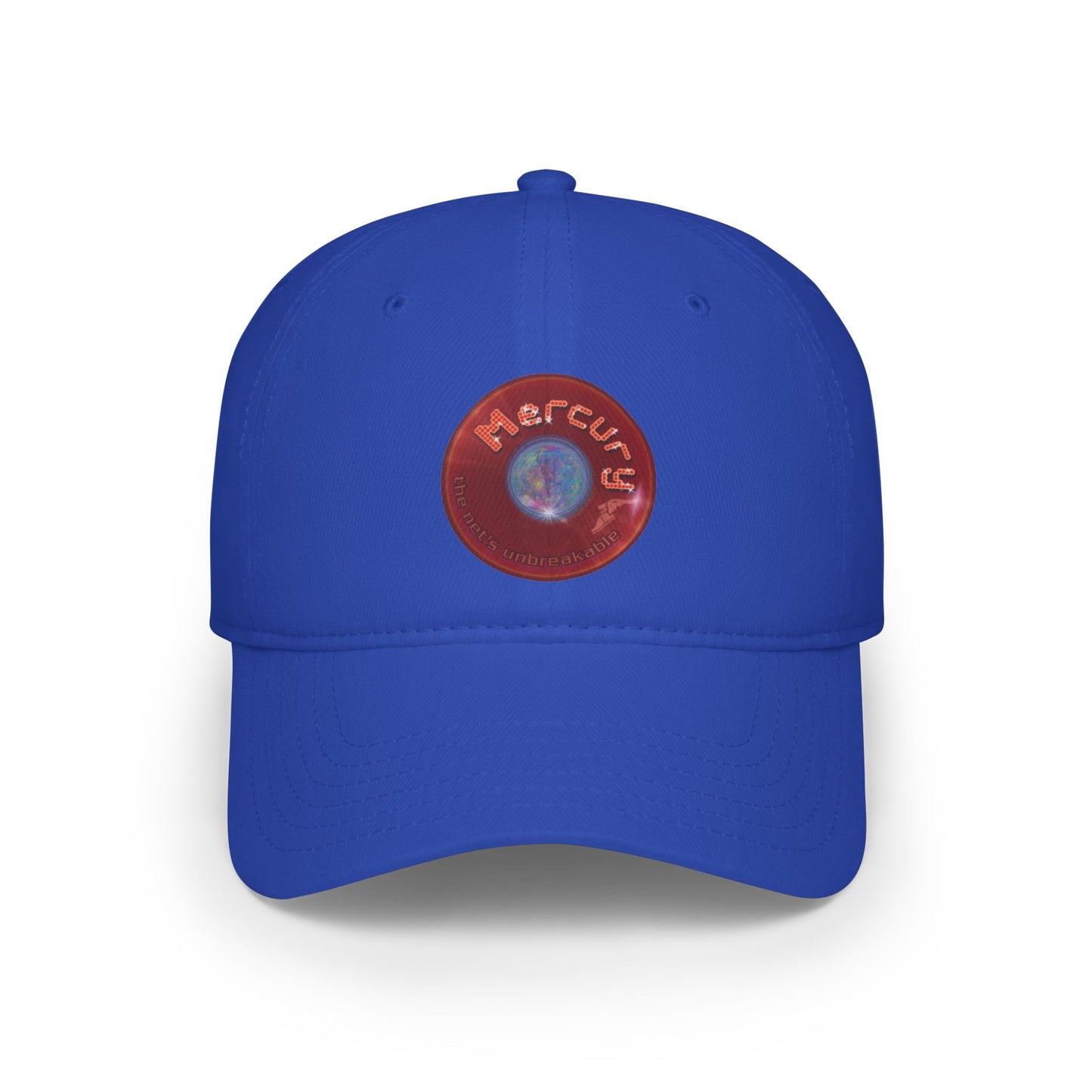 Lumpy Donut Baseball Cap - "Donut of the Gods" - variant 5 - vivid red record donut w/