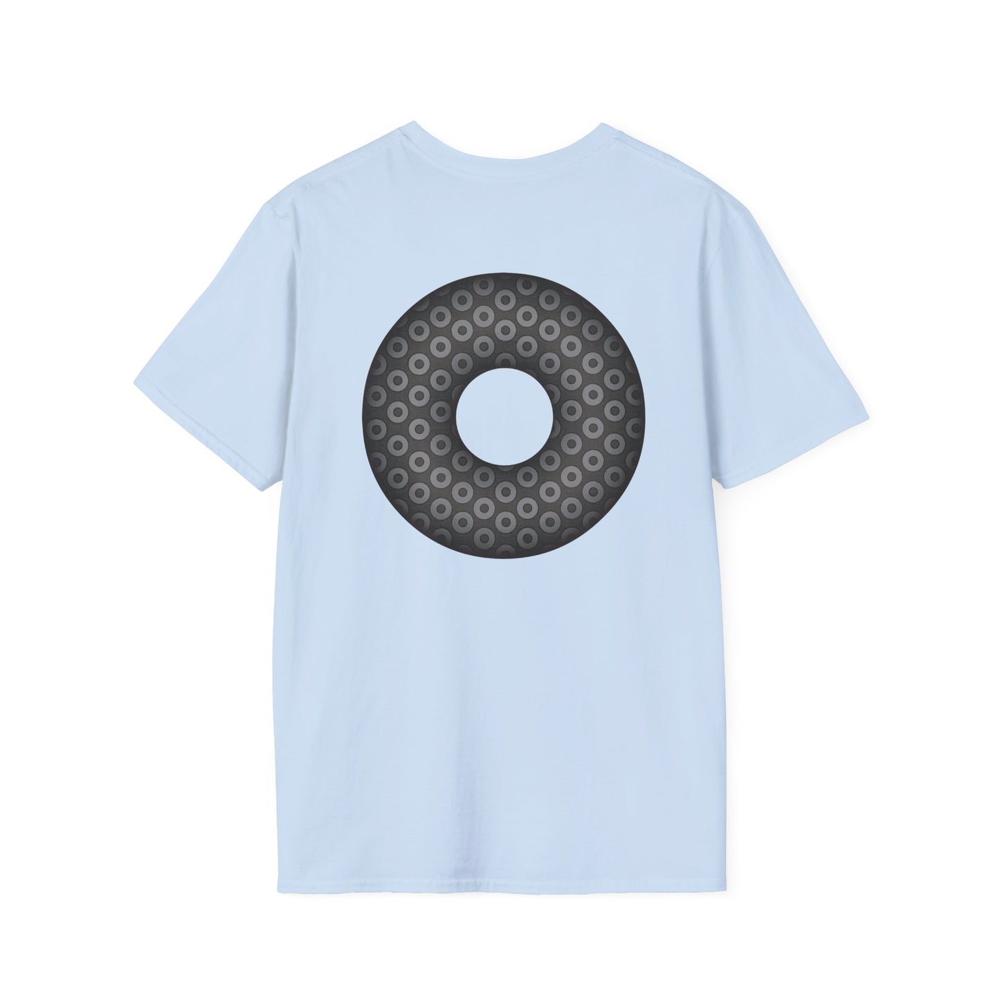 Plain Donuts/Unisex Soft-Style - "Plain Paradoxical Grided Donuts" - gray/dark gray donuts