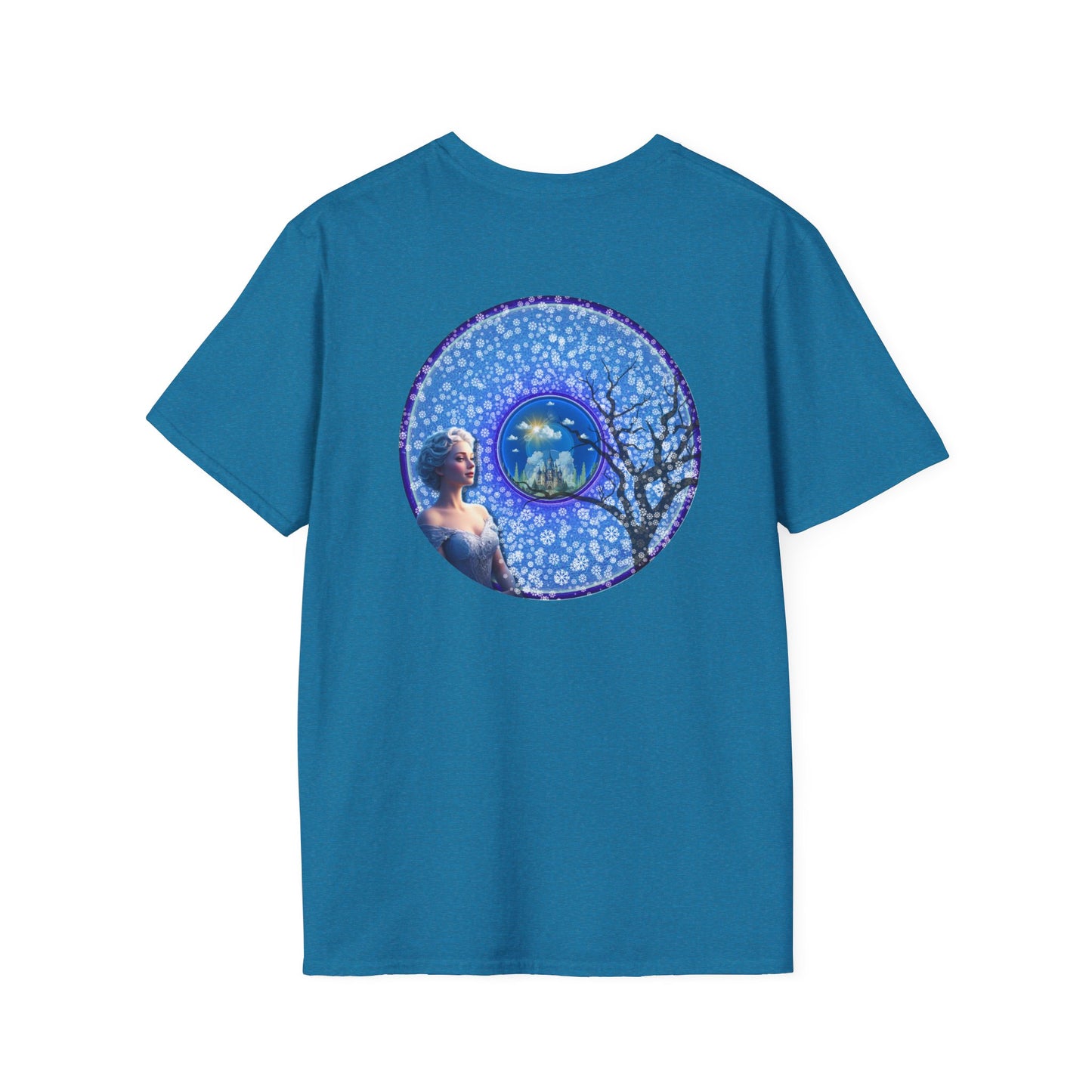 Classic Donut Tee - Unisex Soft-Style - "The Donut Locked in Glaciers" - series 1.0 - blue donut