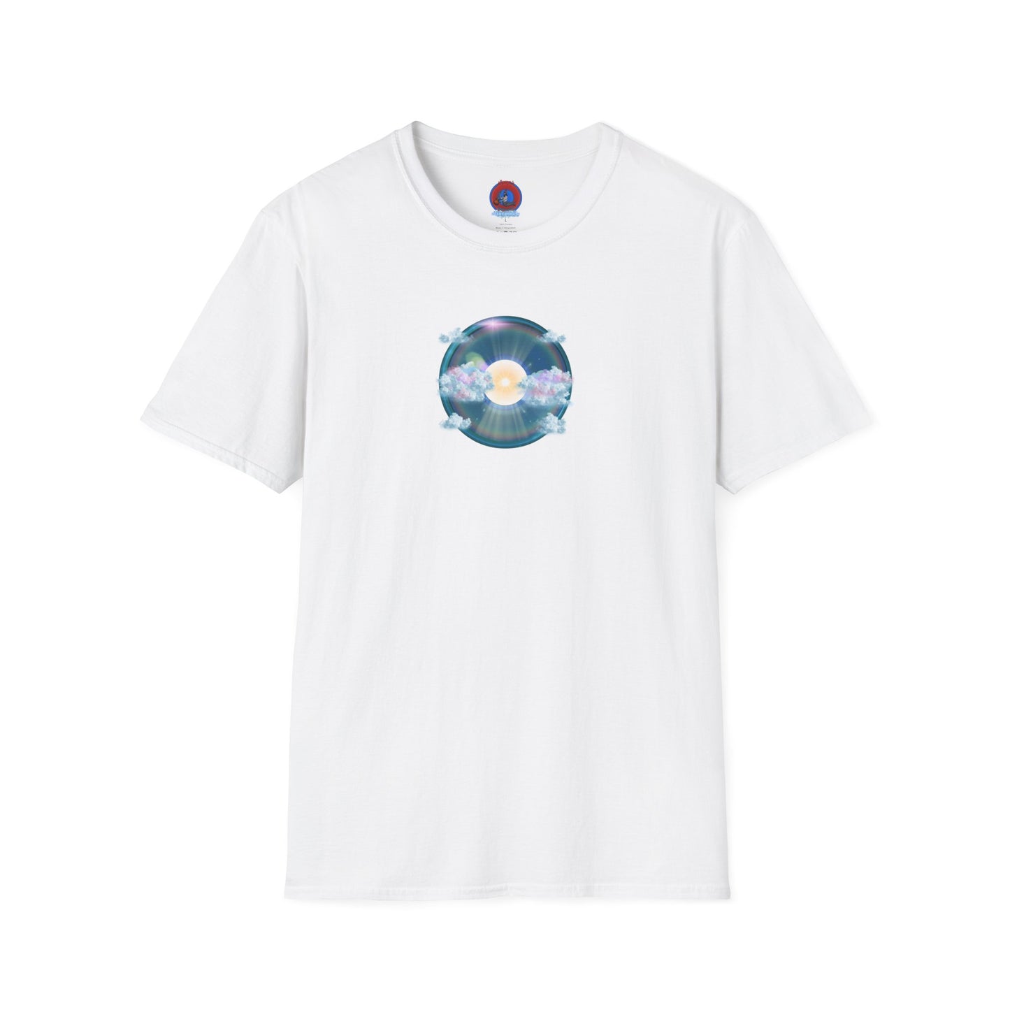 Classic Donut Tee - Unisex Soft-Style - "The Divided Donut" - vivid blue sky donut