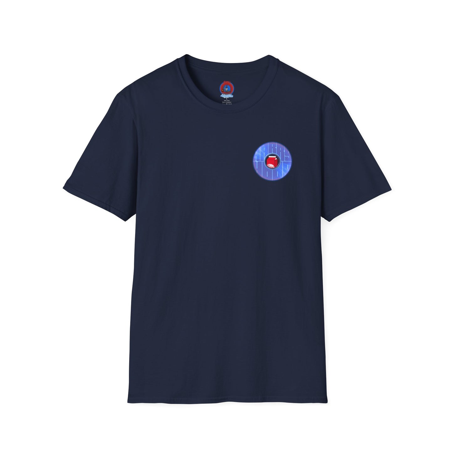 Classic Donut Tee - Unisex Soft-Style - "Harry Left His Shirt" - series 1.0  - variant 3 - purple/blue donut