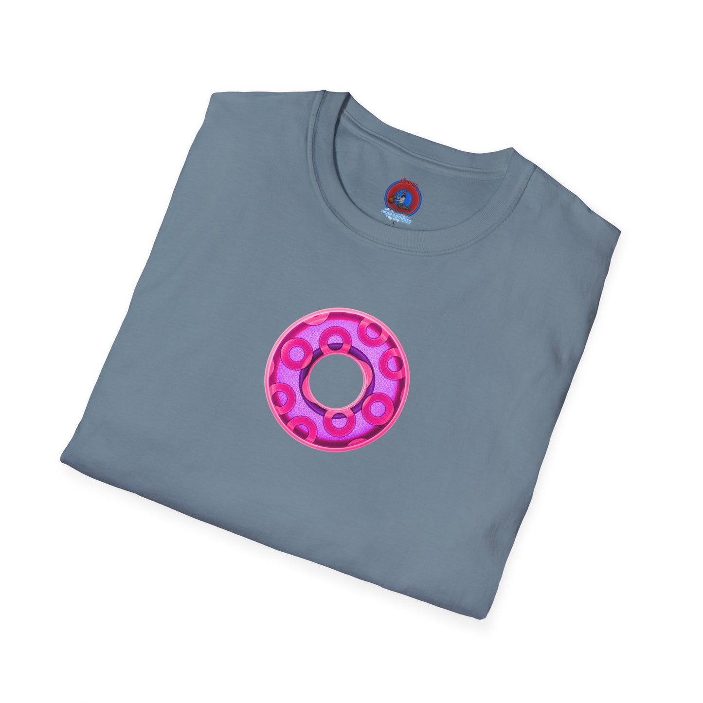 Plain Donuts/Unisex Soft-Style - "Plain Rustic Paradoxical Donuts" - light purple/magenta donuts