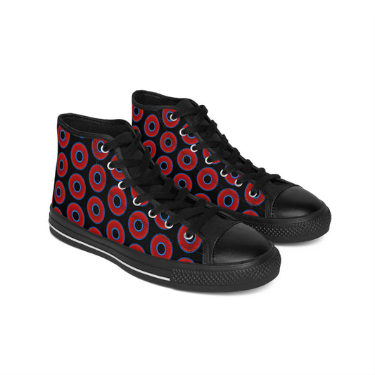 Cushiony Convectors - High Tops - red vivid donuts w/black background