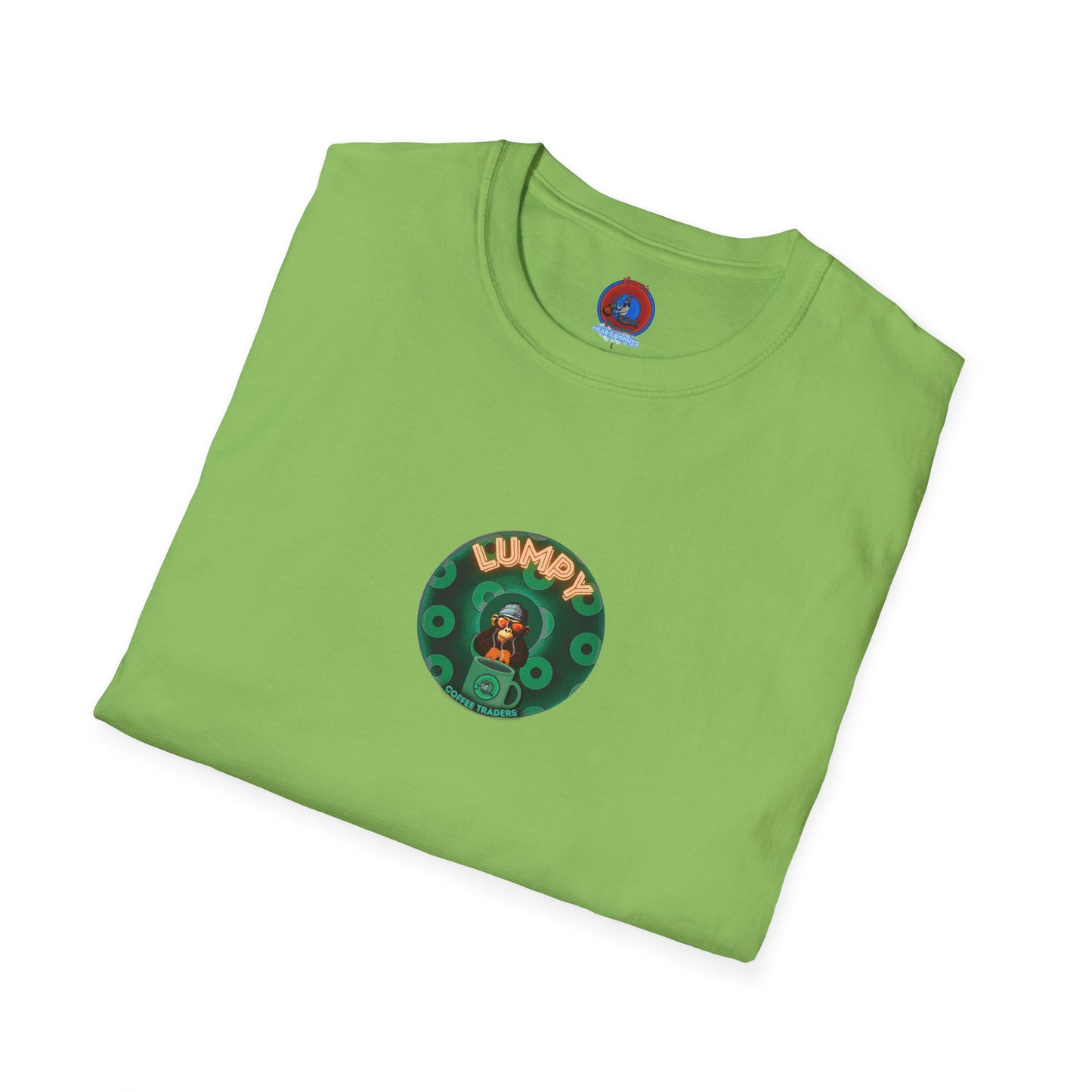 Lumpy Coffee Traders Tee - Unisex Soft-Style - "Taboo, taboot!" - paradoxical donut logo & Taboot print on back - variant 2 - logo front/taboo, taboot back