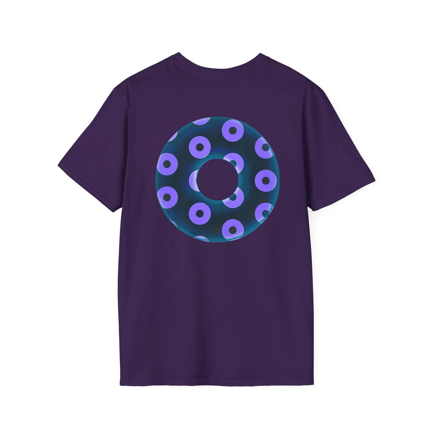 Plain Donuts/Unisex Soft-Style - "Plain Blimpy Paradoxical Donuts" - dark blue/bright purple donuts
