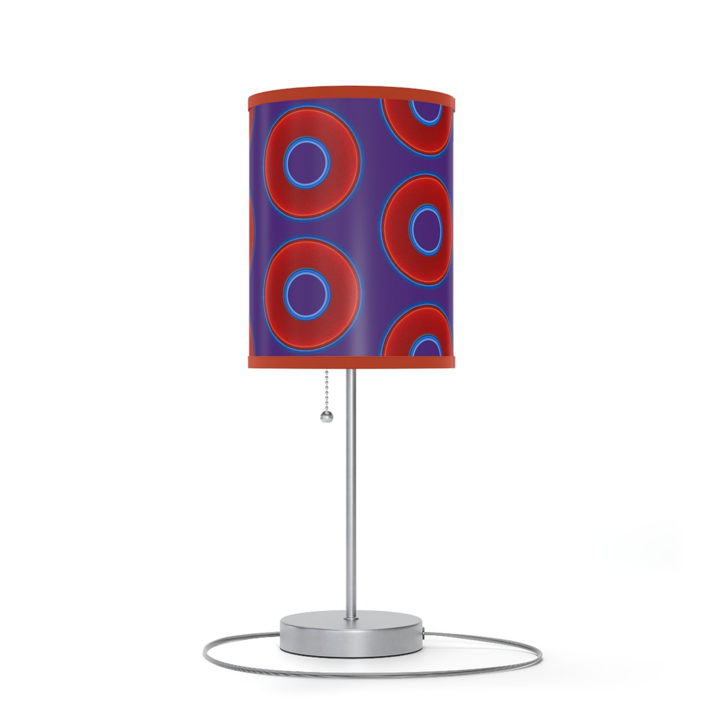 Lumpy Accent Lamps - red vivid donuts w/purple background