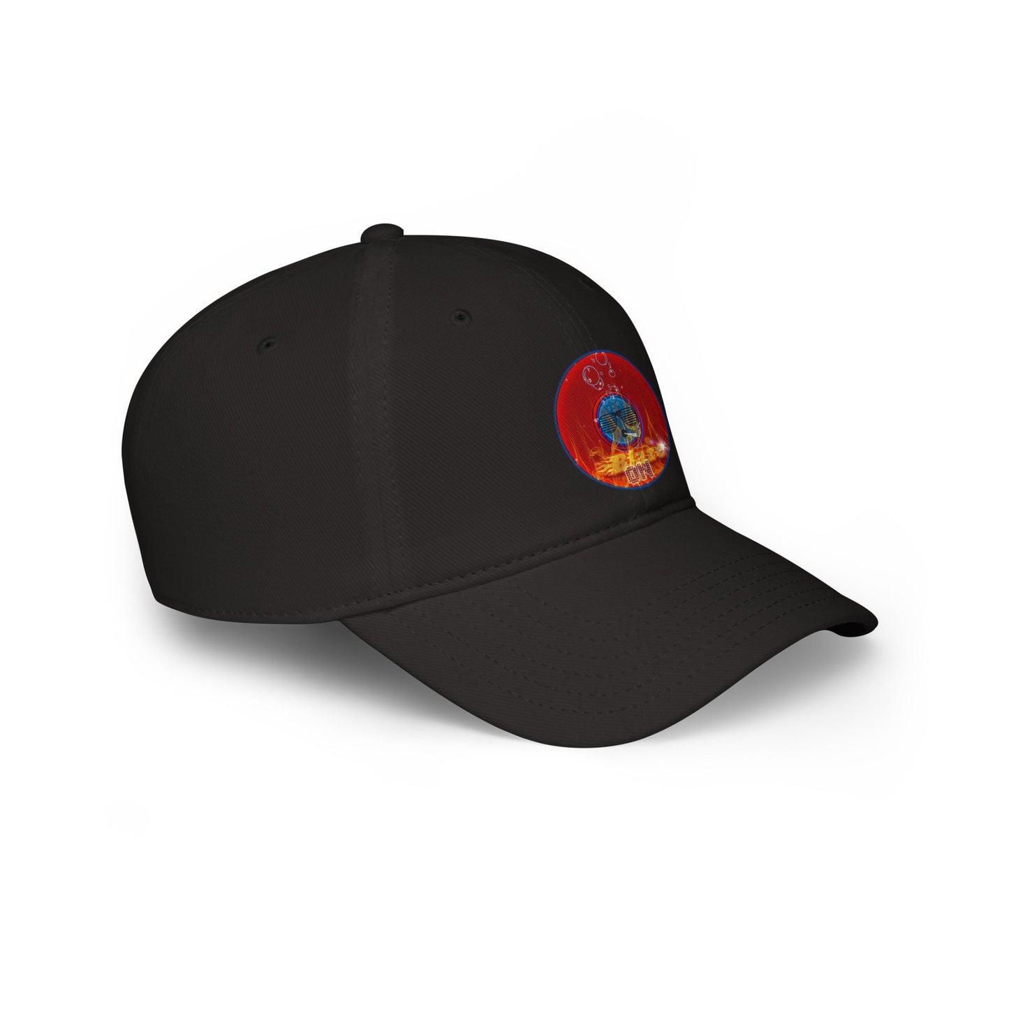 Lumpy Donut Baseball Cap - "The Blazed Donut Cap" - red phatty donut w/