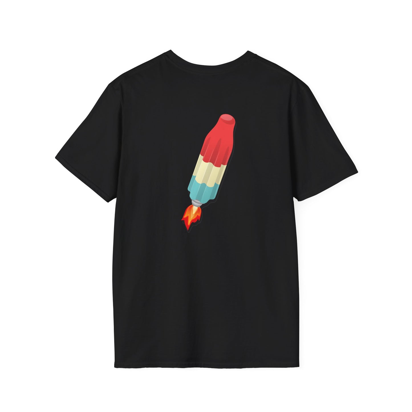 Classic Donut Tee - Unisex Soft-Style - "Blow this Popsicle Stand" - red/blue/cream - bomb pop