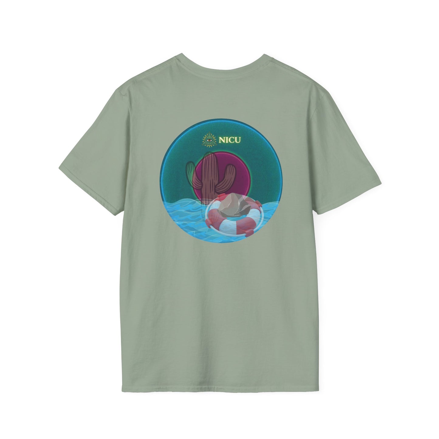 Classic Donut Tee - Unisex Soft-Style - "Masonic Donut of Rites" - series 1.0  - dark teal donut