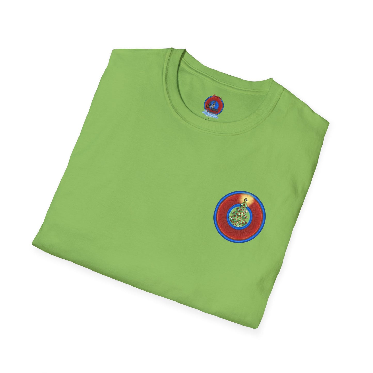Classic Donut Tee - Unisex Soft-Style - "It's Always Phishmas in Philly" - rustic red/blue donut