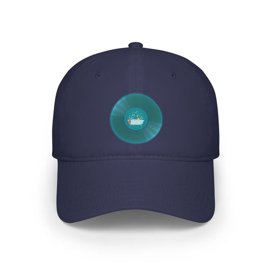 Lumpy Donut Baseball Cap - "After Bathtub Fun Cap" - vivid record donut w/