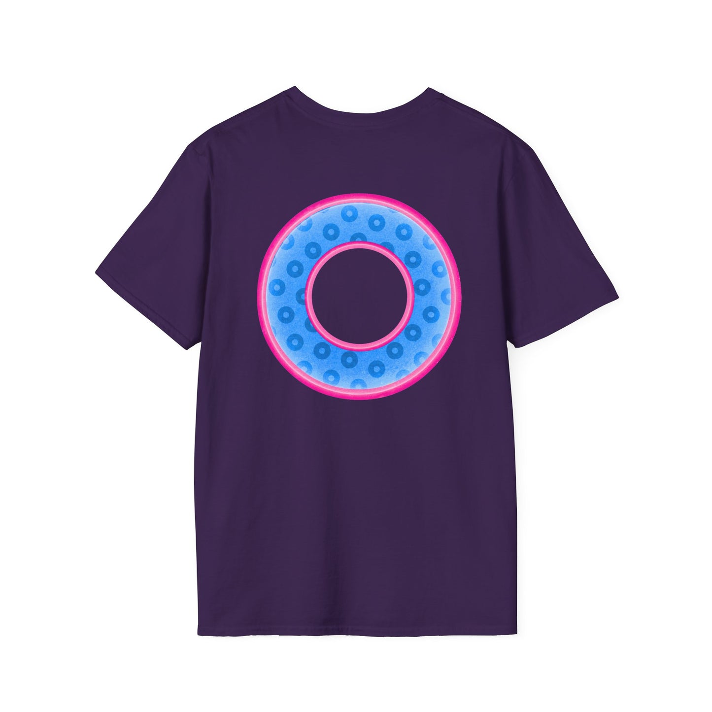 Plain Donuts/Unisex Soft-Style - "Plain Wide Mouthed Paradoxical Donuts" - light blue/pink donuts
