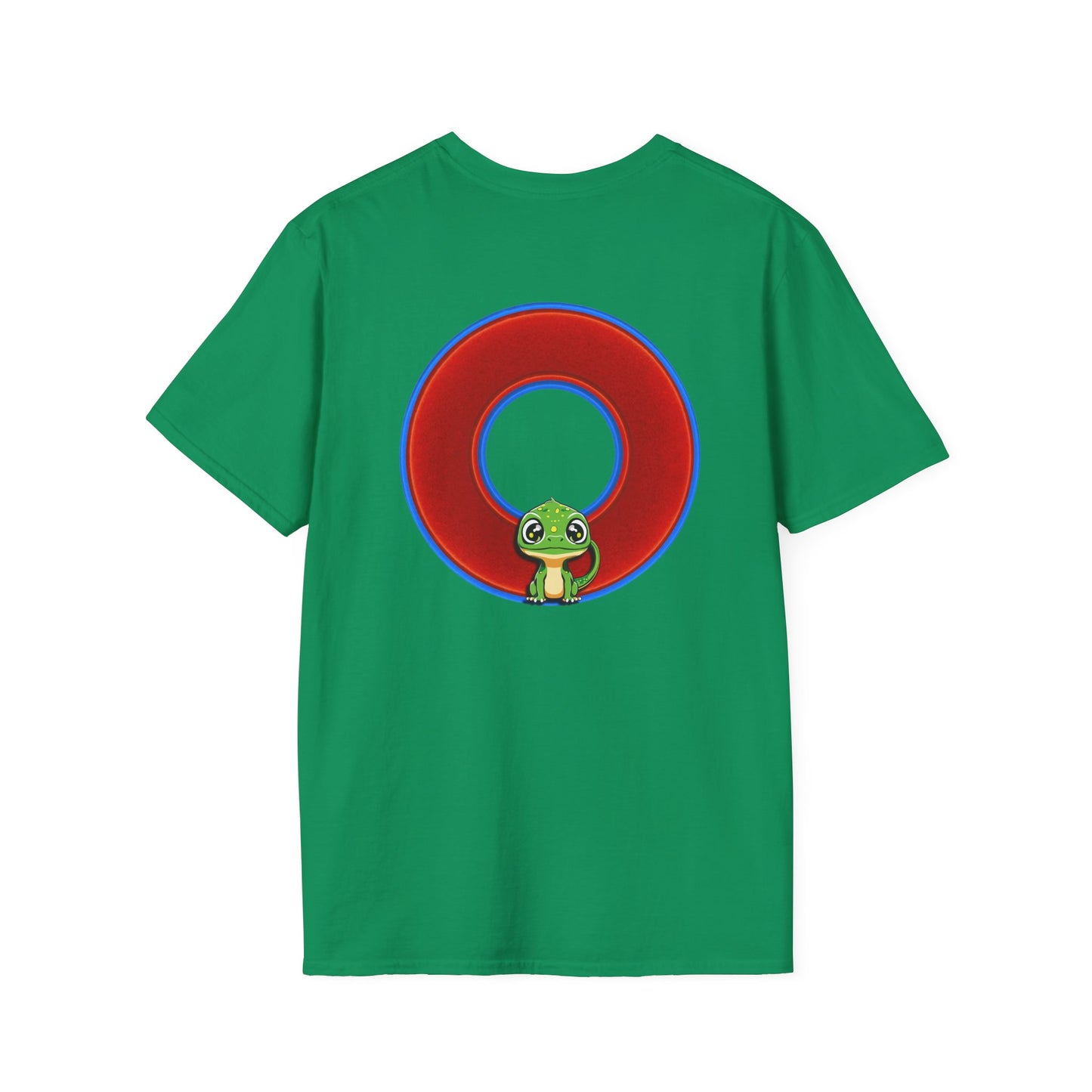 Classic Donut Tee - Unisex Soft-Style - "Little Baby Rutherford's Splendorous Tee" - vivid red donut
