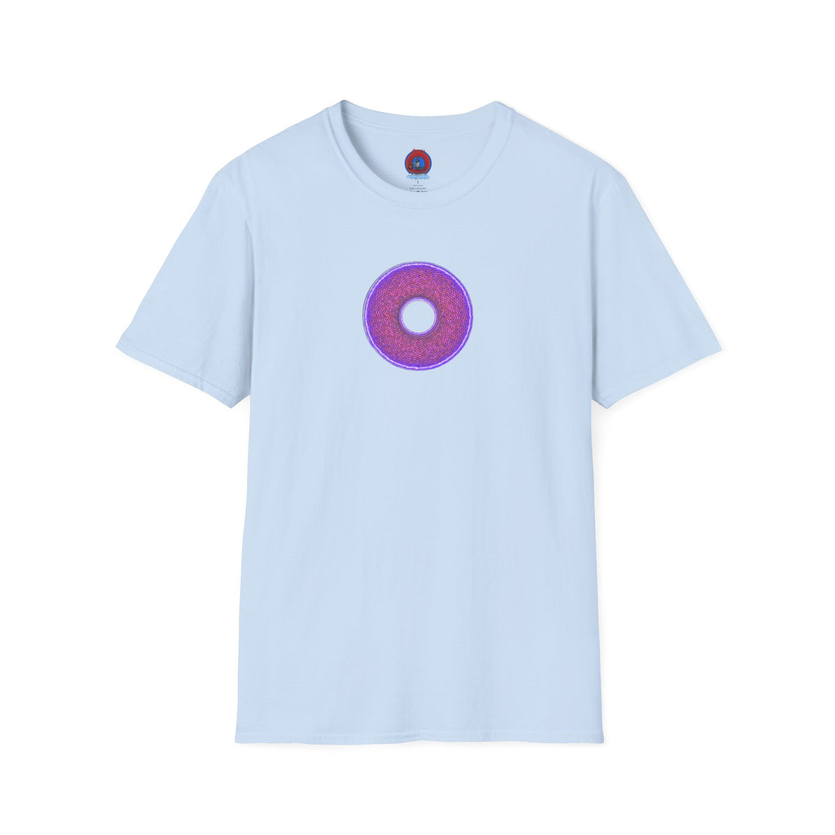 Classic Donut Tee - Unisex Soft-Style - "The Frankenstein Donut - It's Alive! " - series 1.0  - purple-ish donut