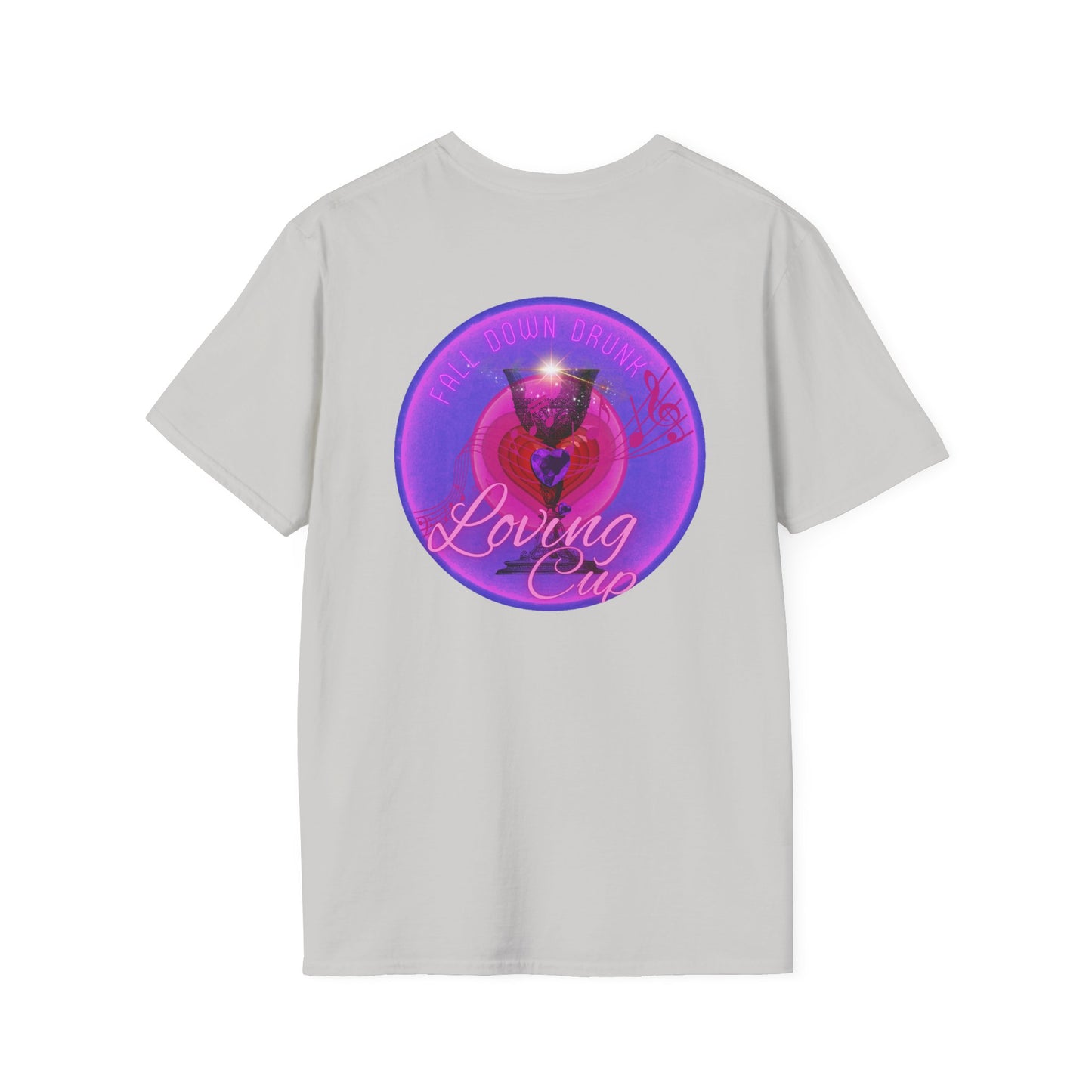 Classic Donut Tee - Unisex Soft-Style - "The Loving Donut' - vivid purple/magenta donut